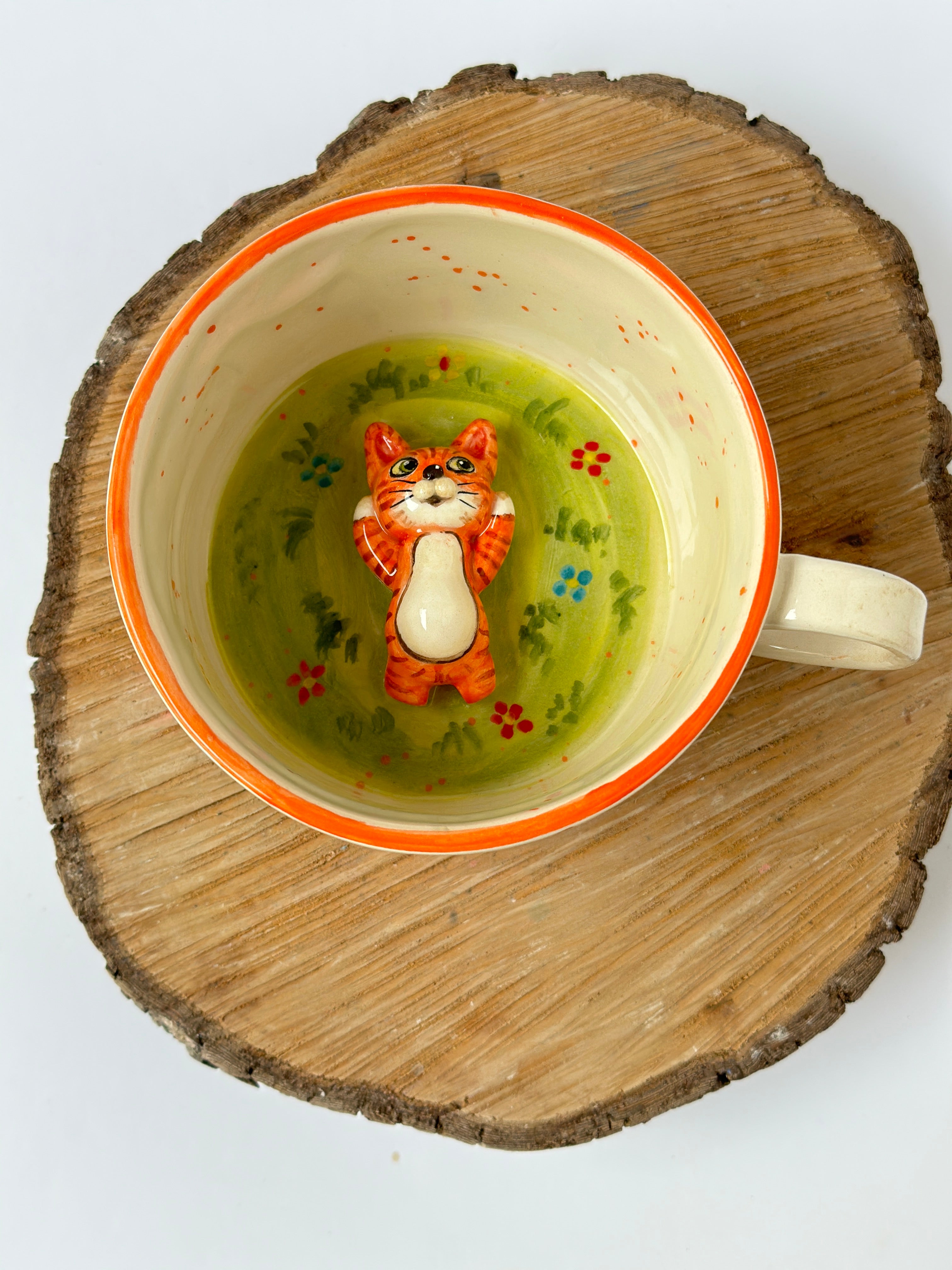 Cat handmade mug