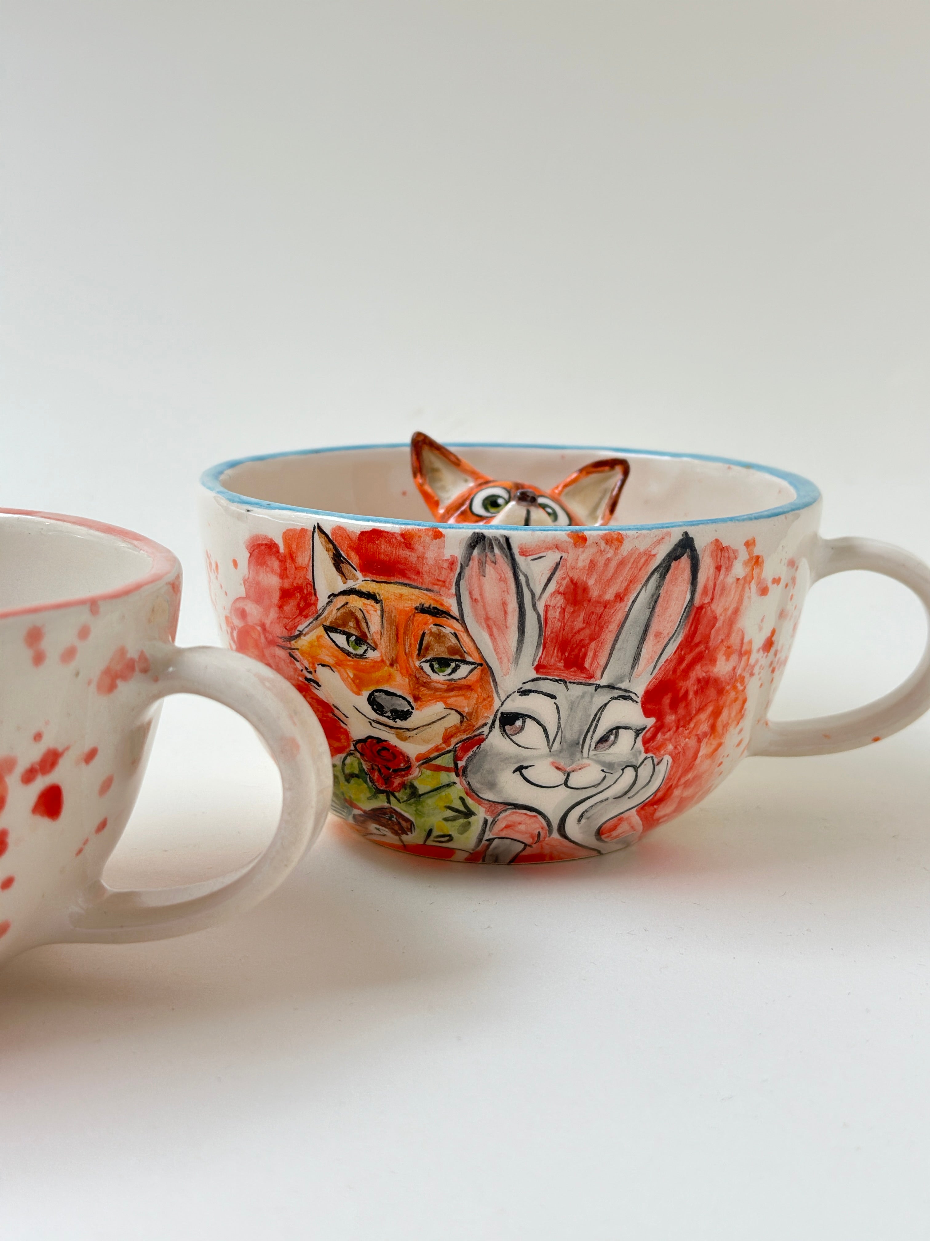 Zootopia Nick and Judy handmade mugs