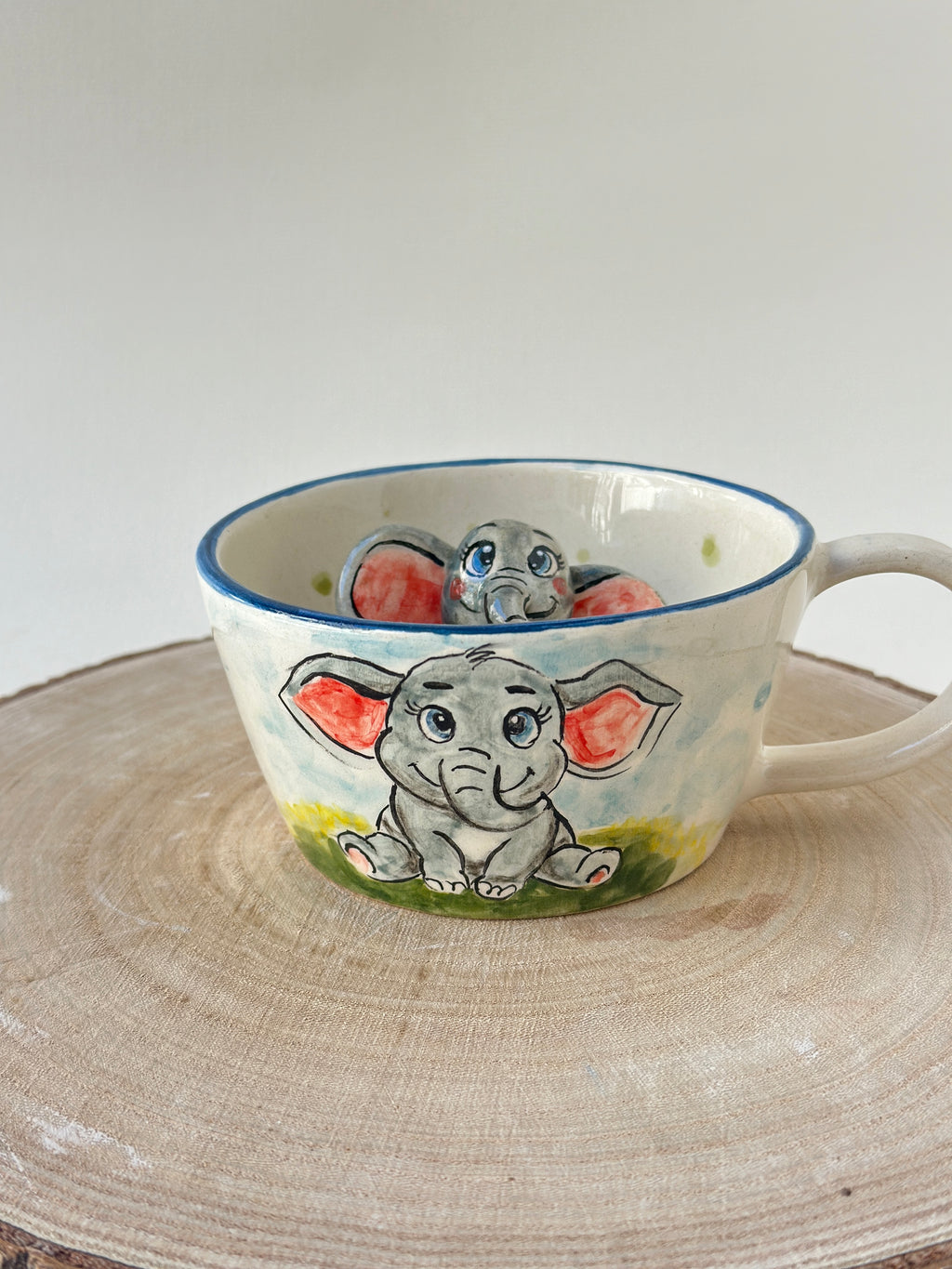 Elephant handmade mug
