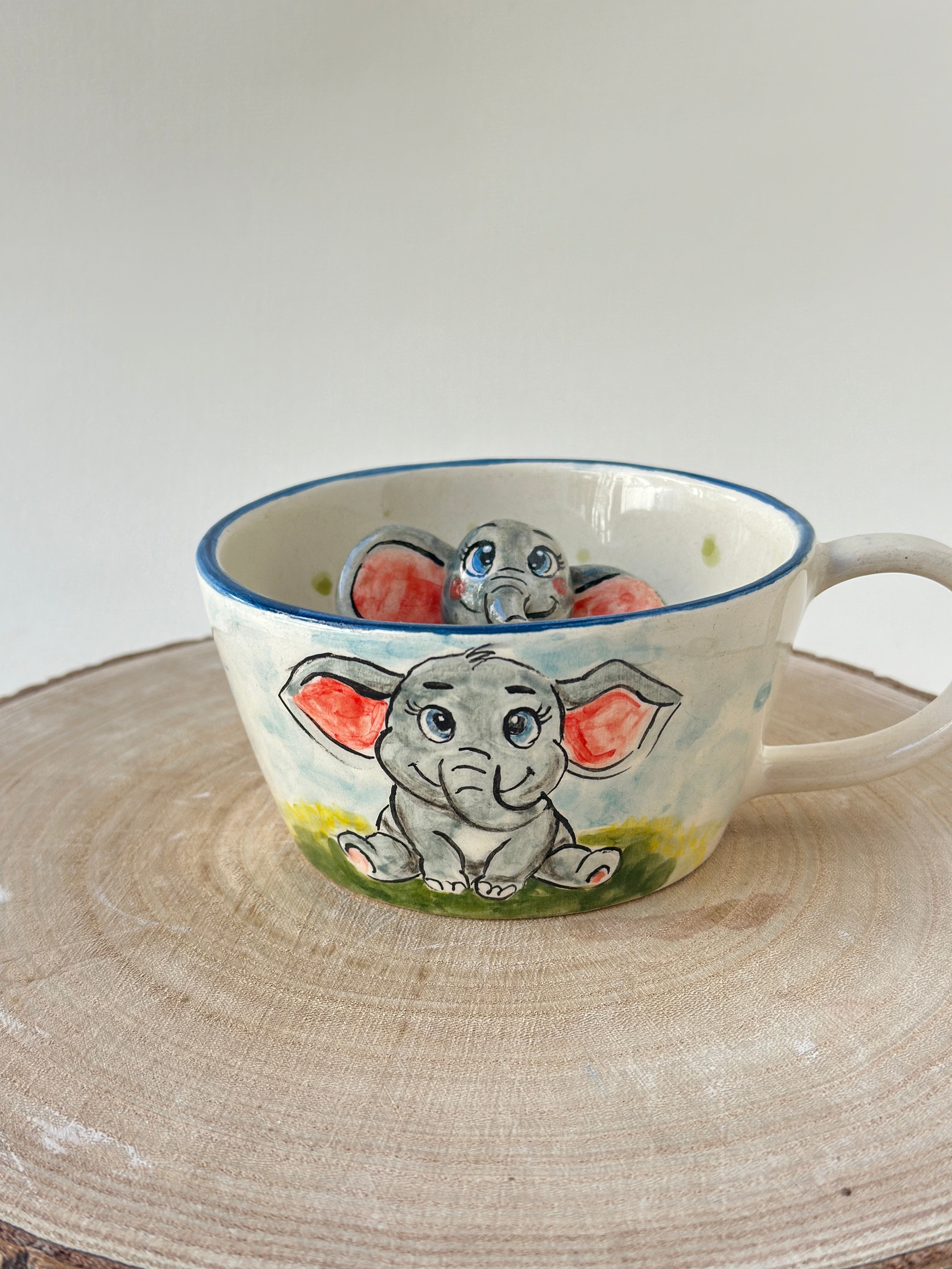 Elephant handmade mug