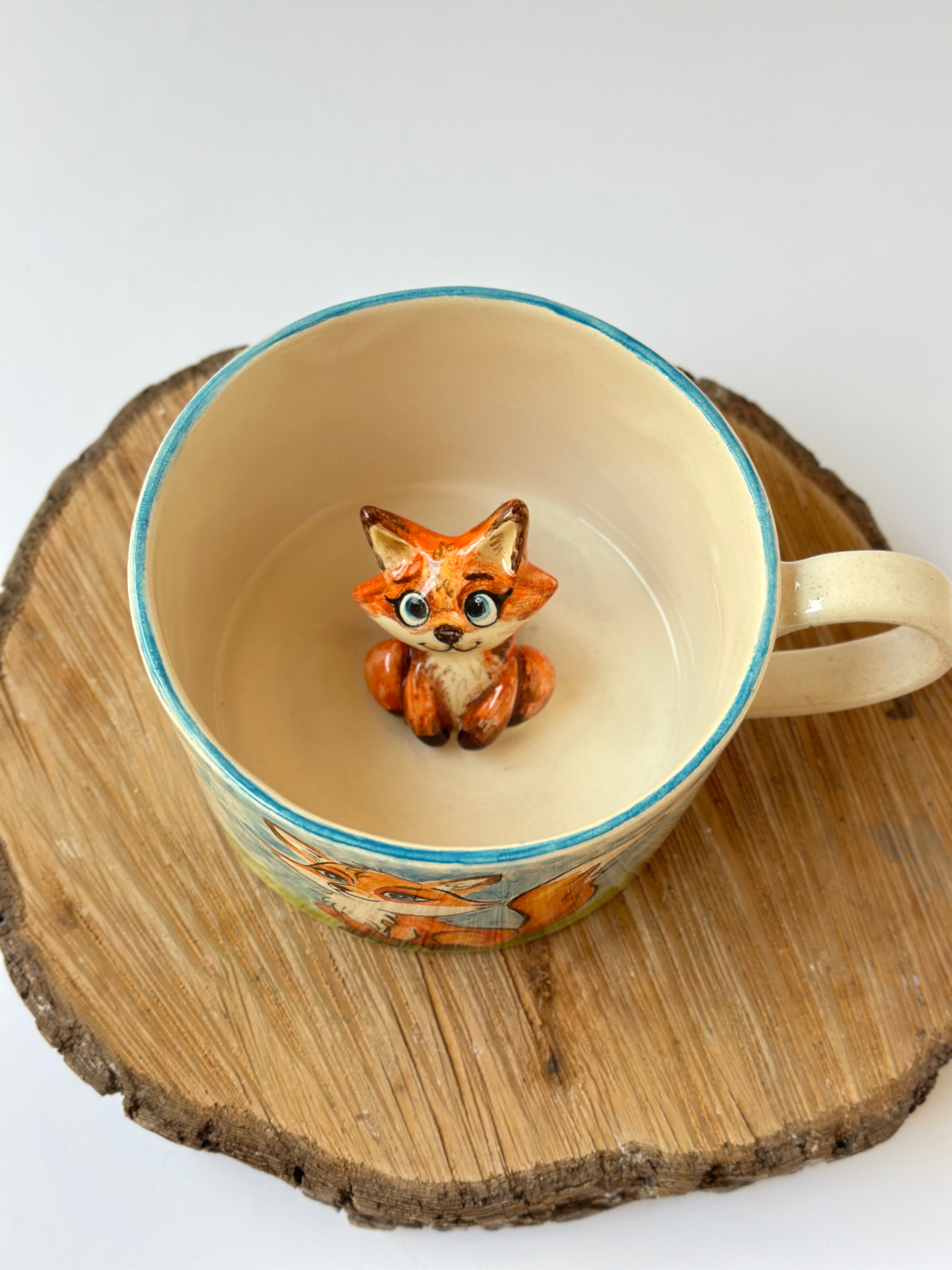 Fox handmade mug