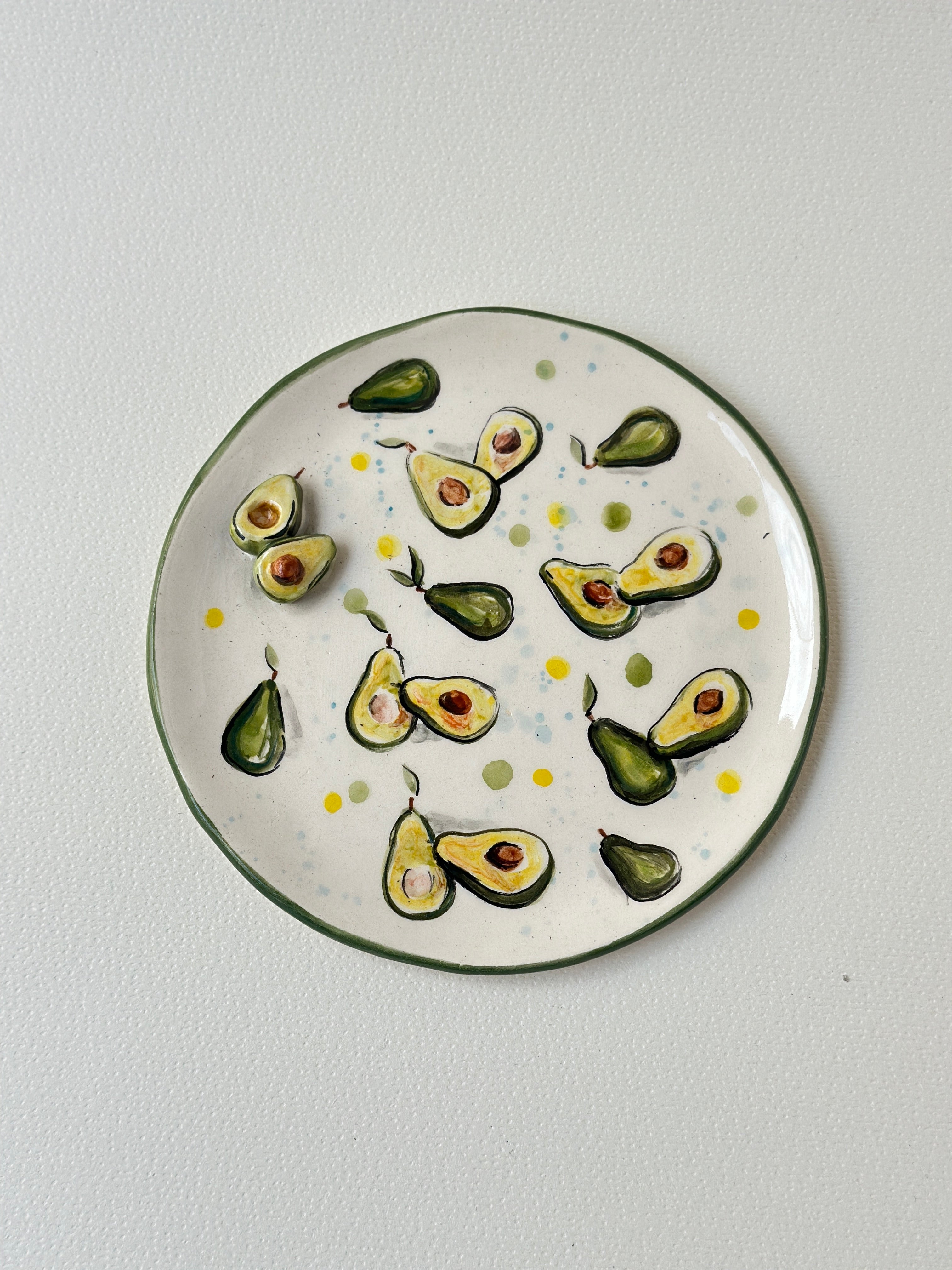 Avocado handmade plate