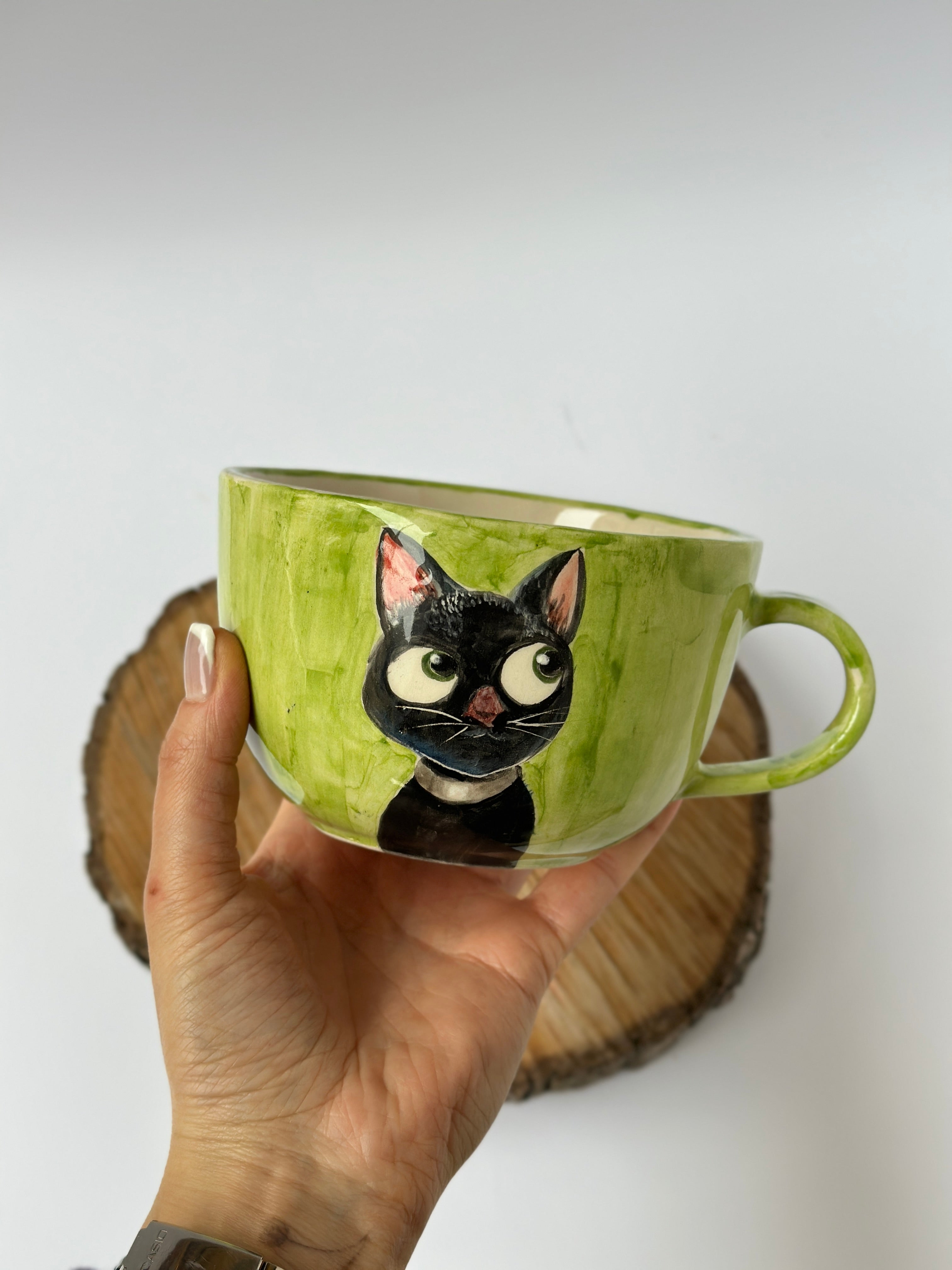 Handmade mug Cat