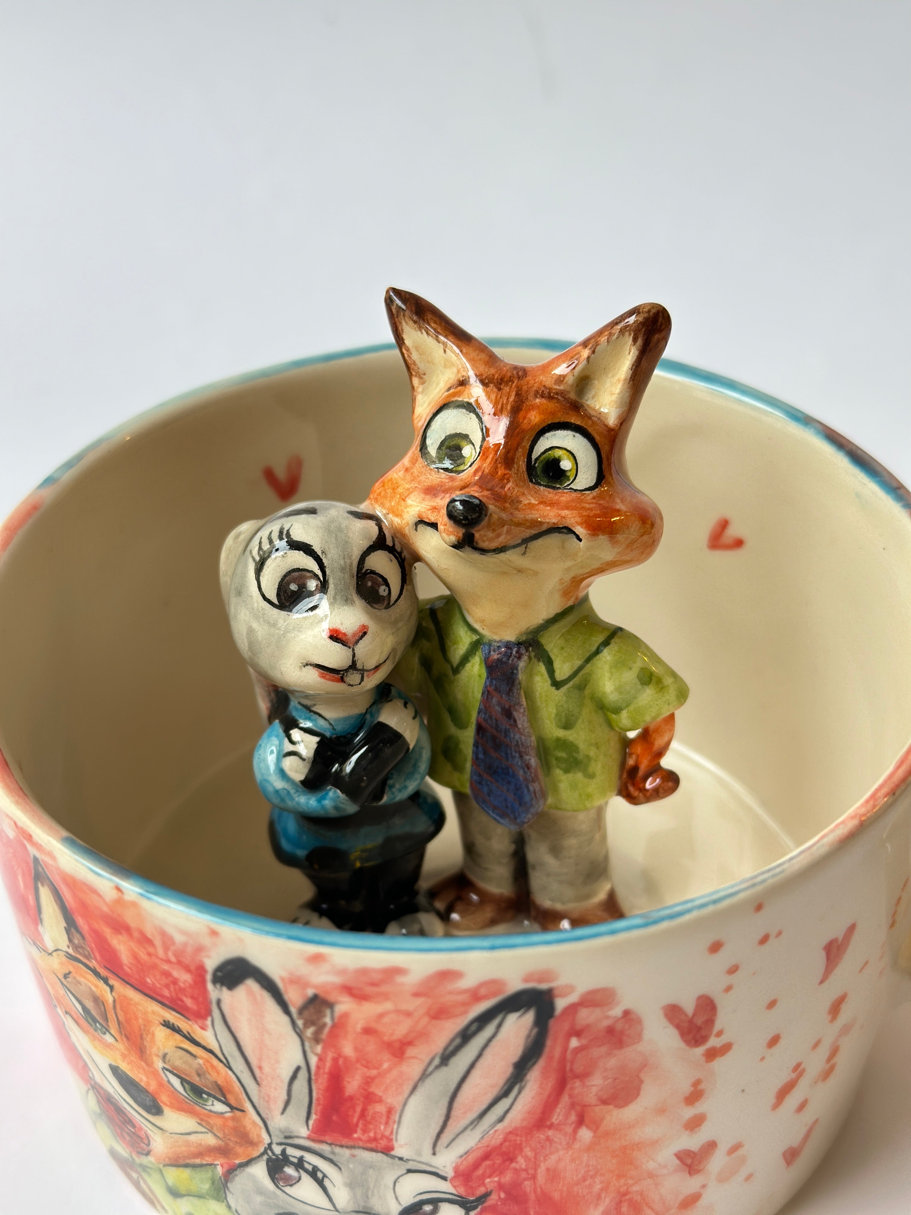 Zootopia Nick and Judy handmade mug