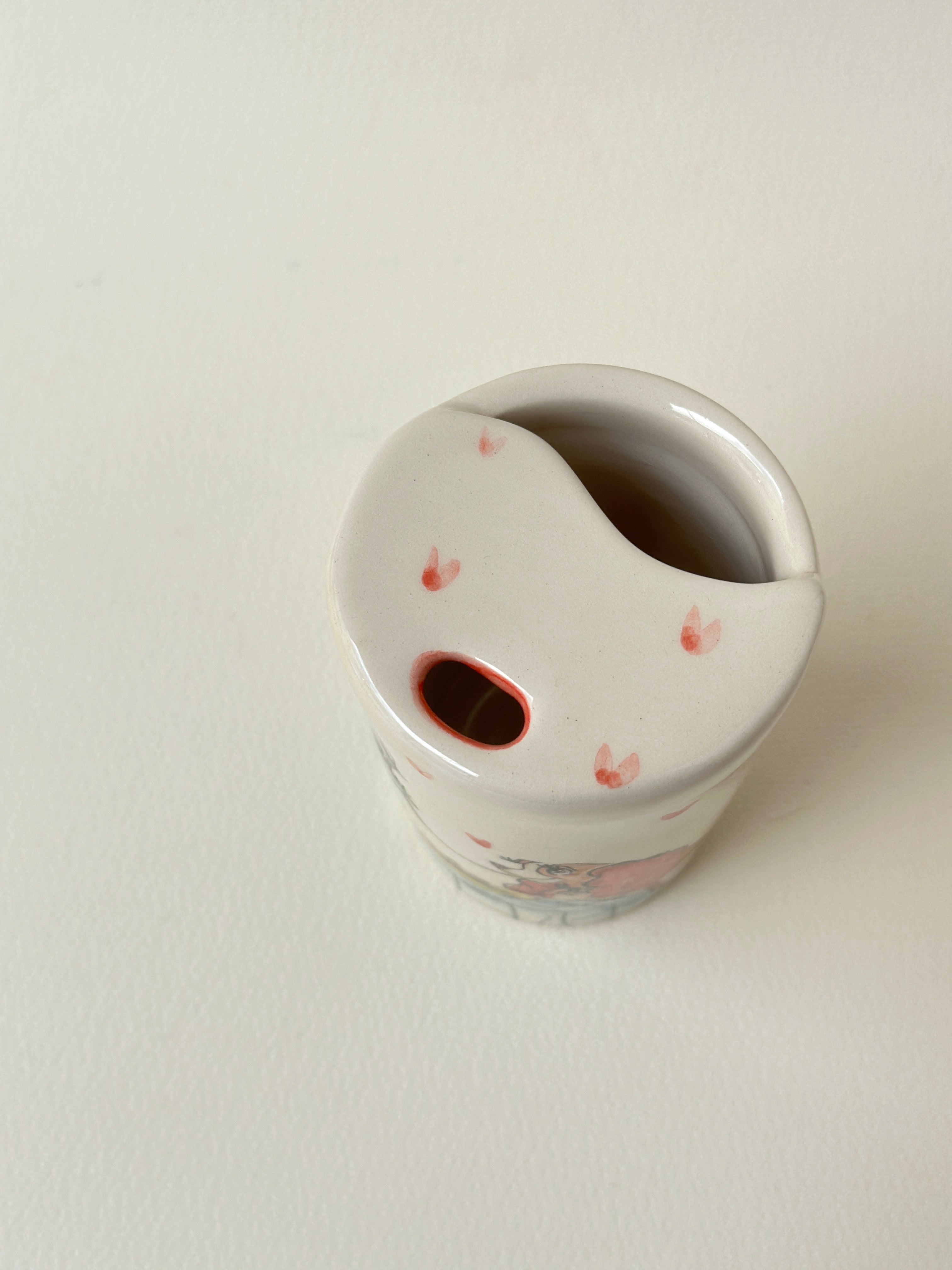 Lady and the Tramp handmade takeaway mug