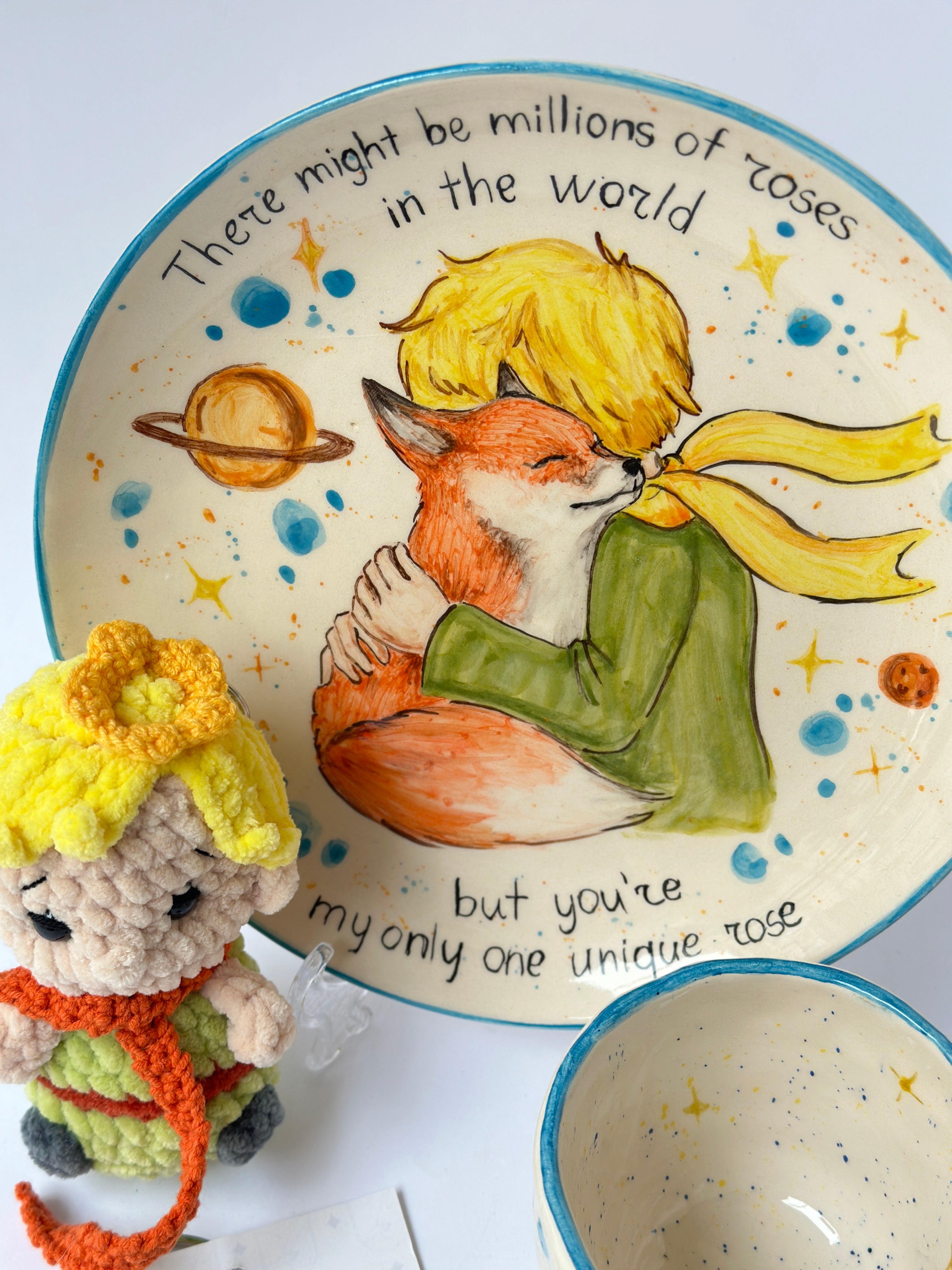 Little Prince Special gift box ( plate, mug,two pieces keychain)