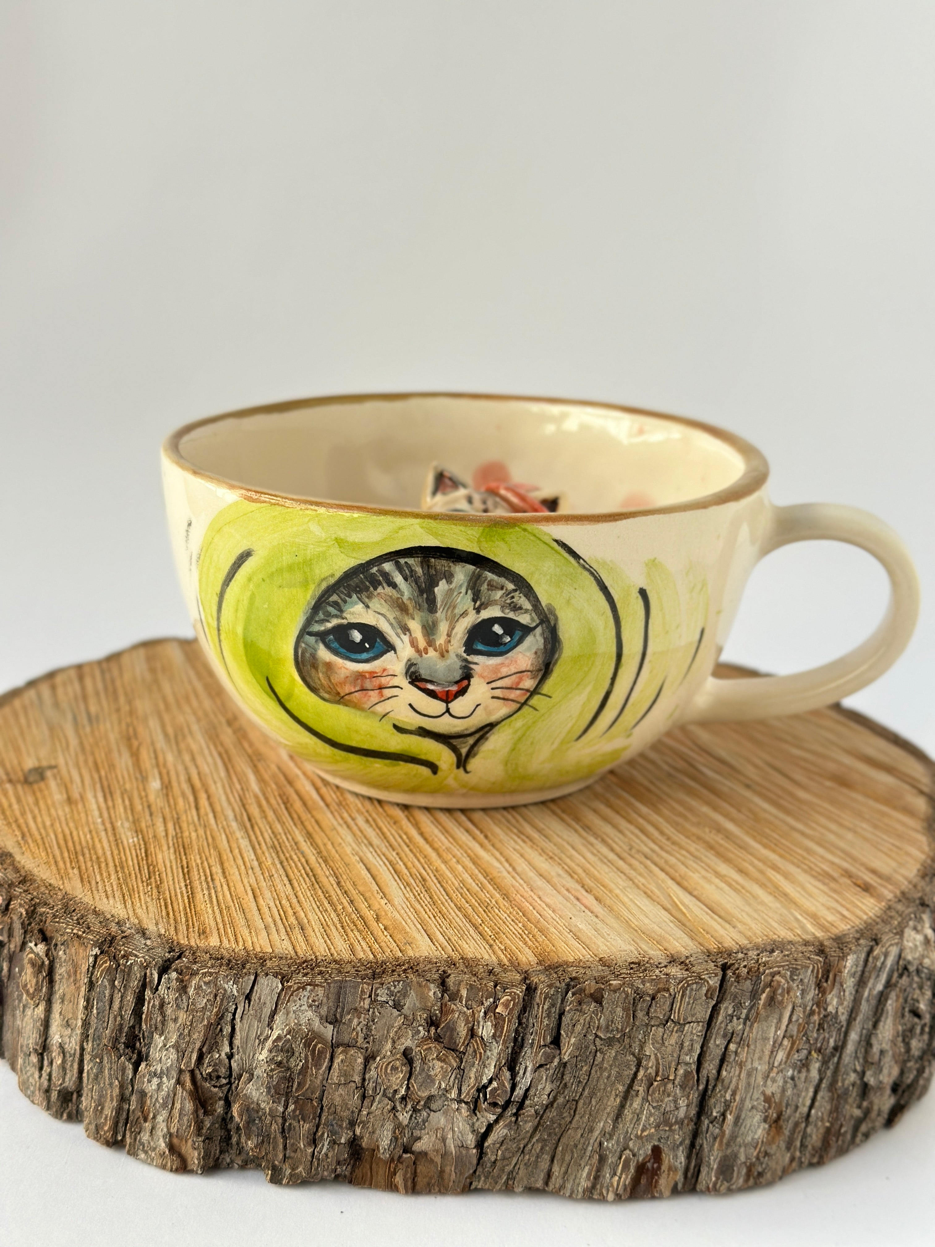Cat handmade mug