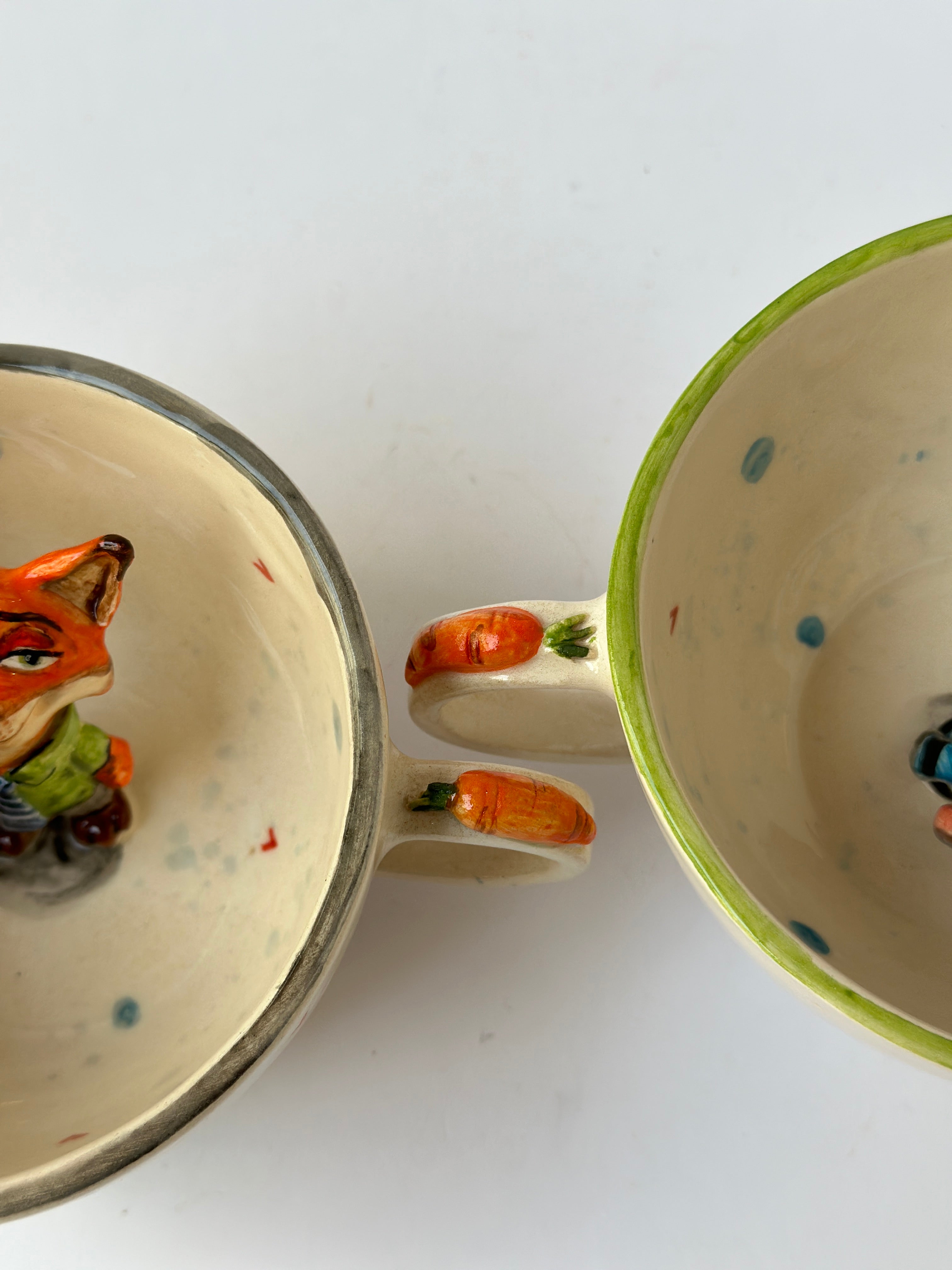 Zootopia Judy Hopps and Nick Wilde handmade mugs