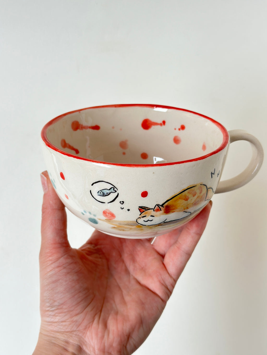 Cat handmade mug