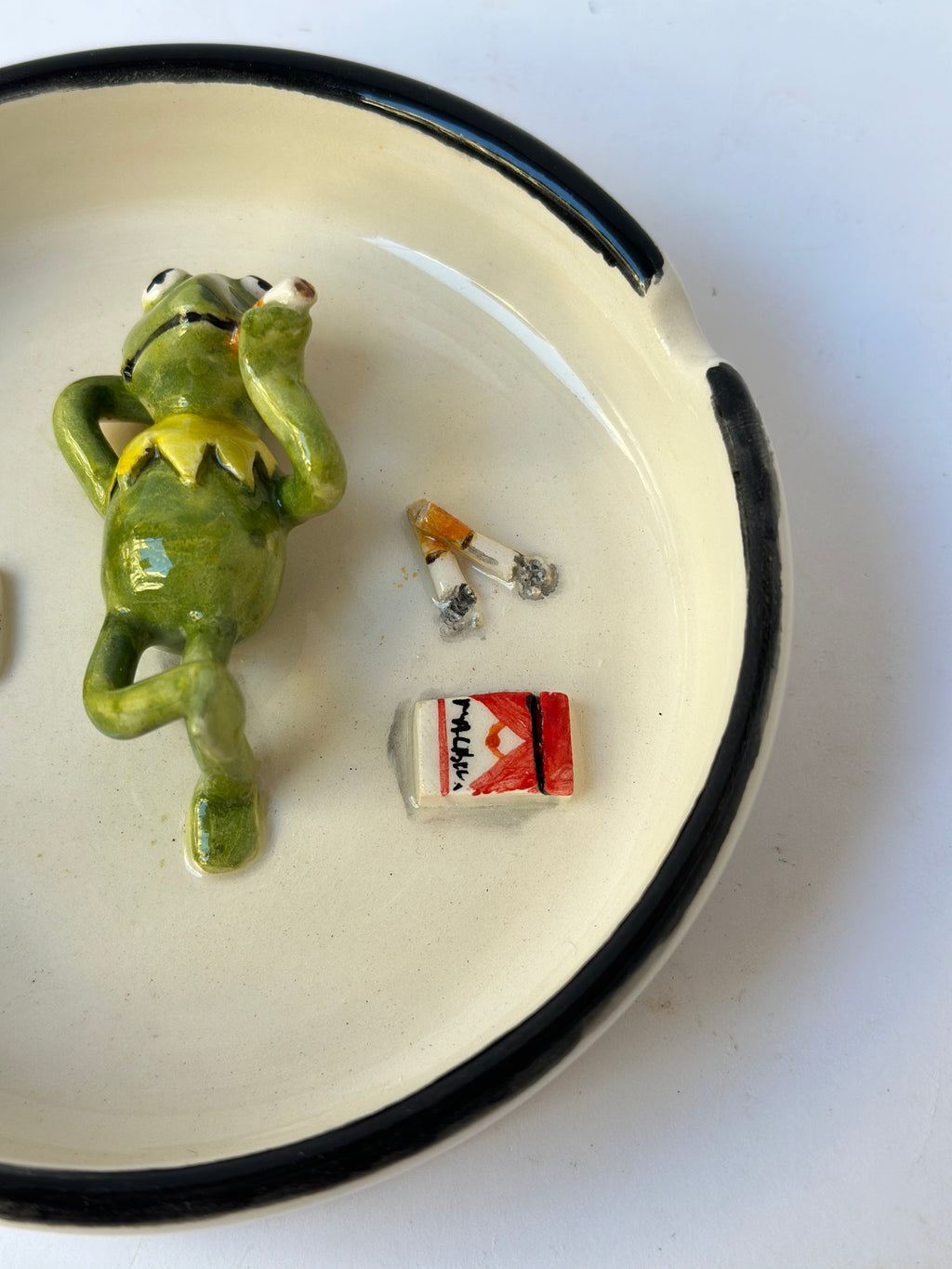 Kermit handmade ashtray