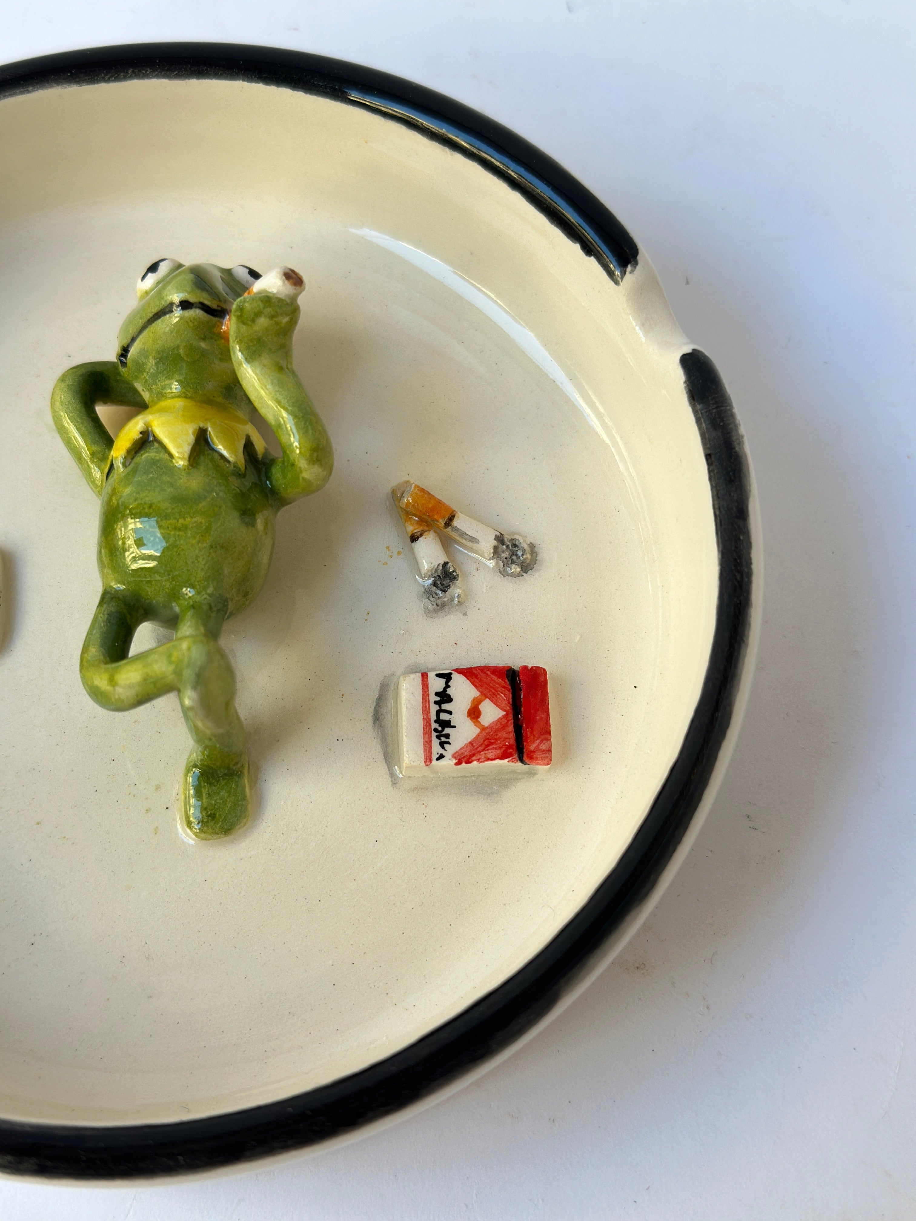 Kermit handmade ashtray