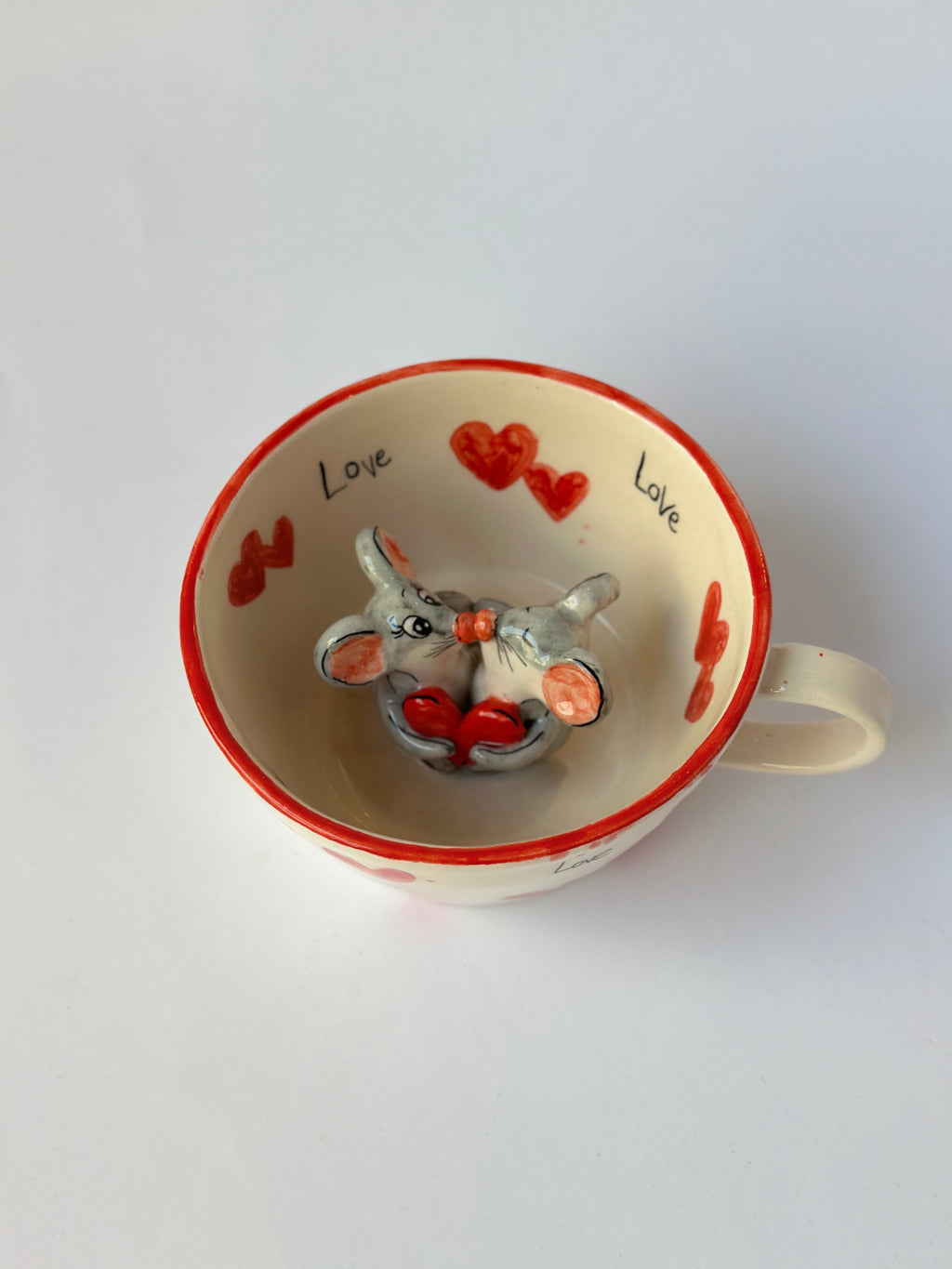 Rats love mug handmade