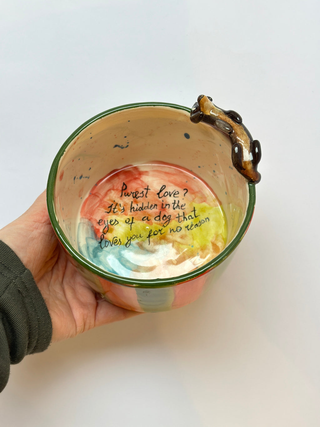 Dachshund handmade bowl