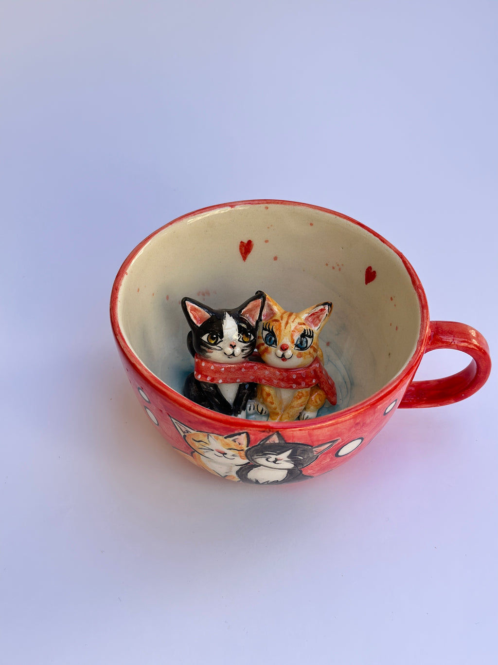 Cats lovely handmade mug