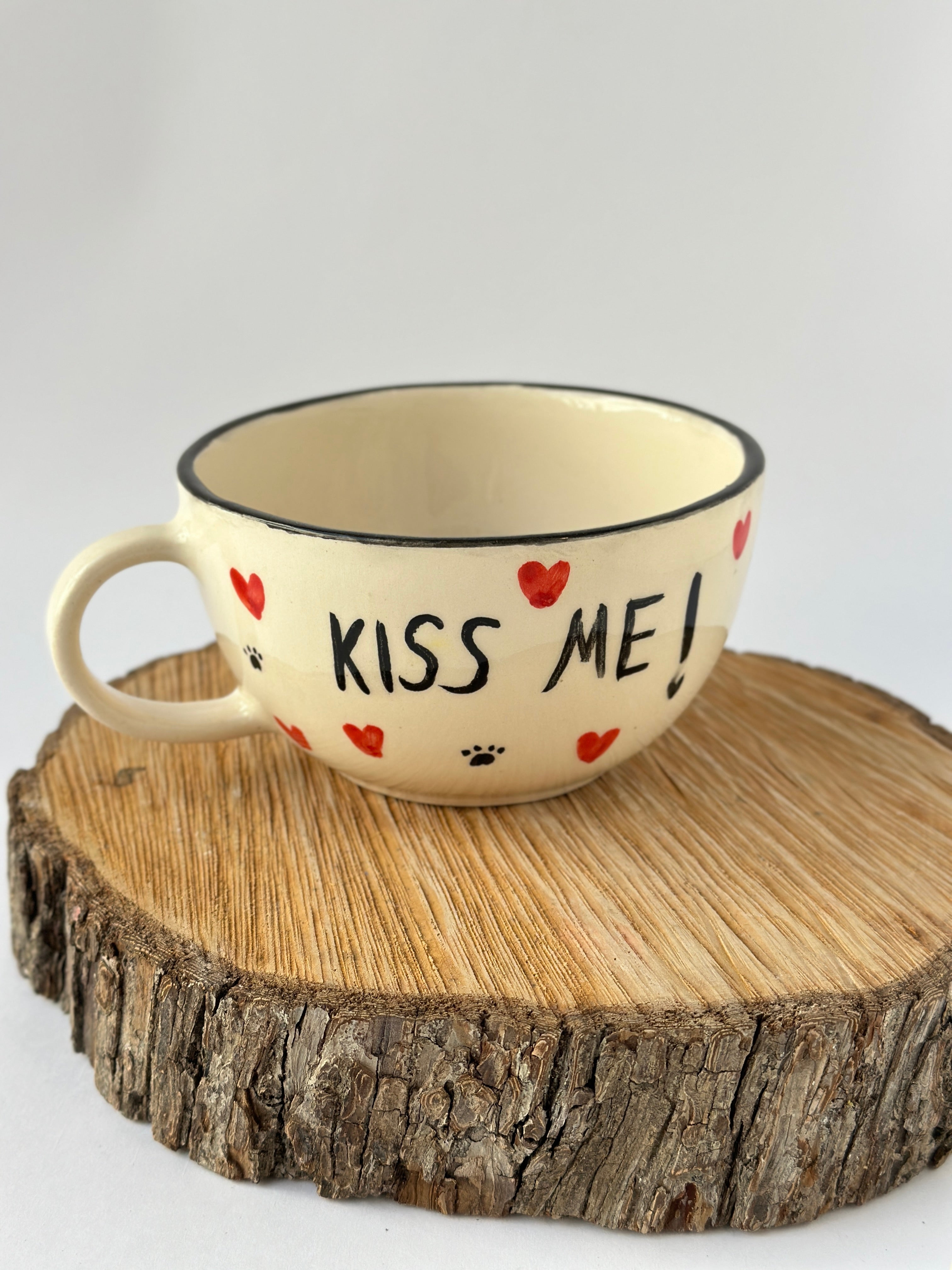 Cat mug handmade