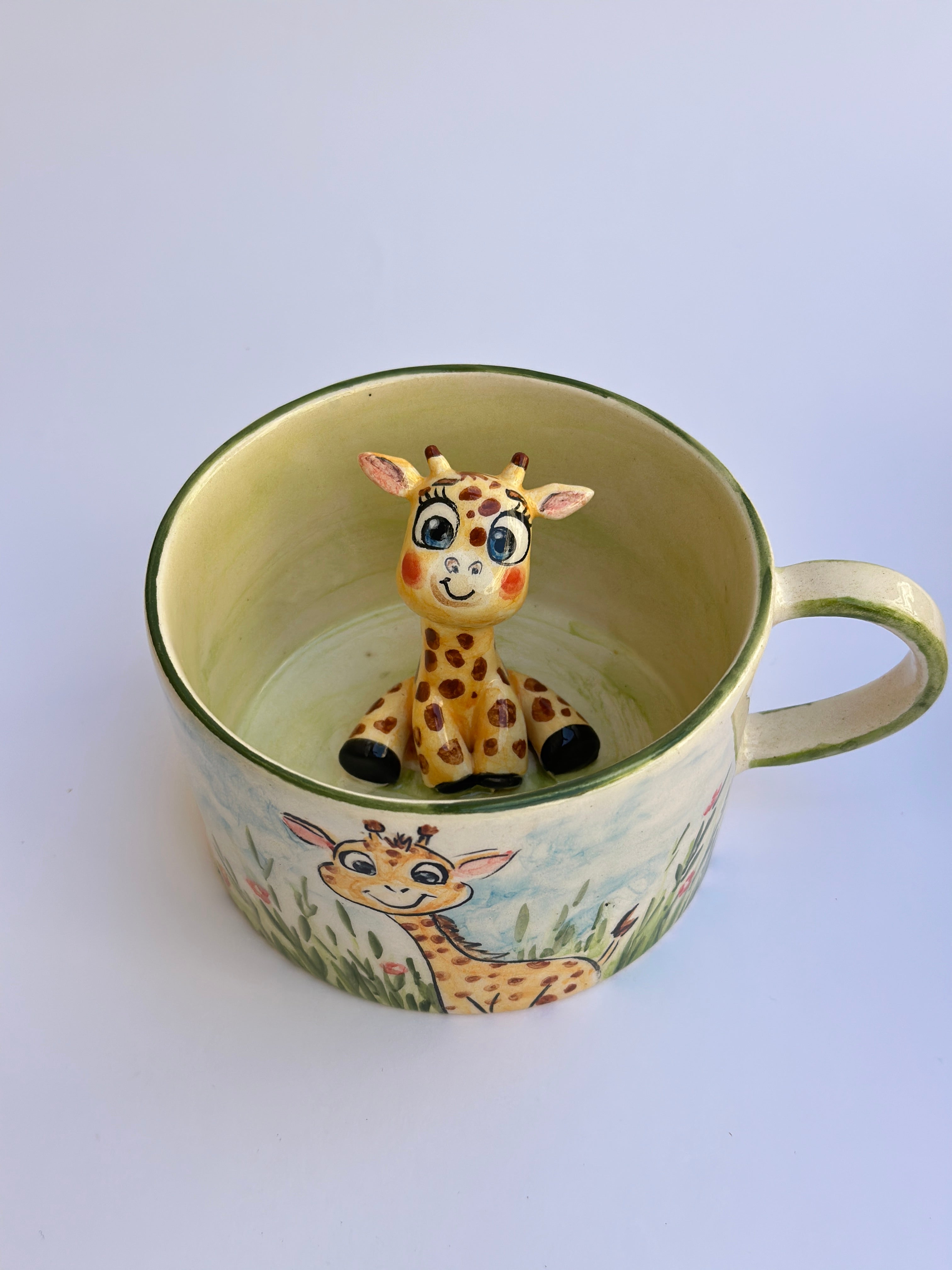 Giraffe handmade mug