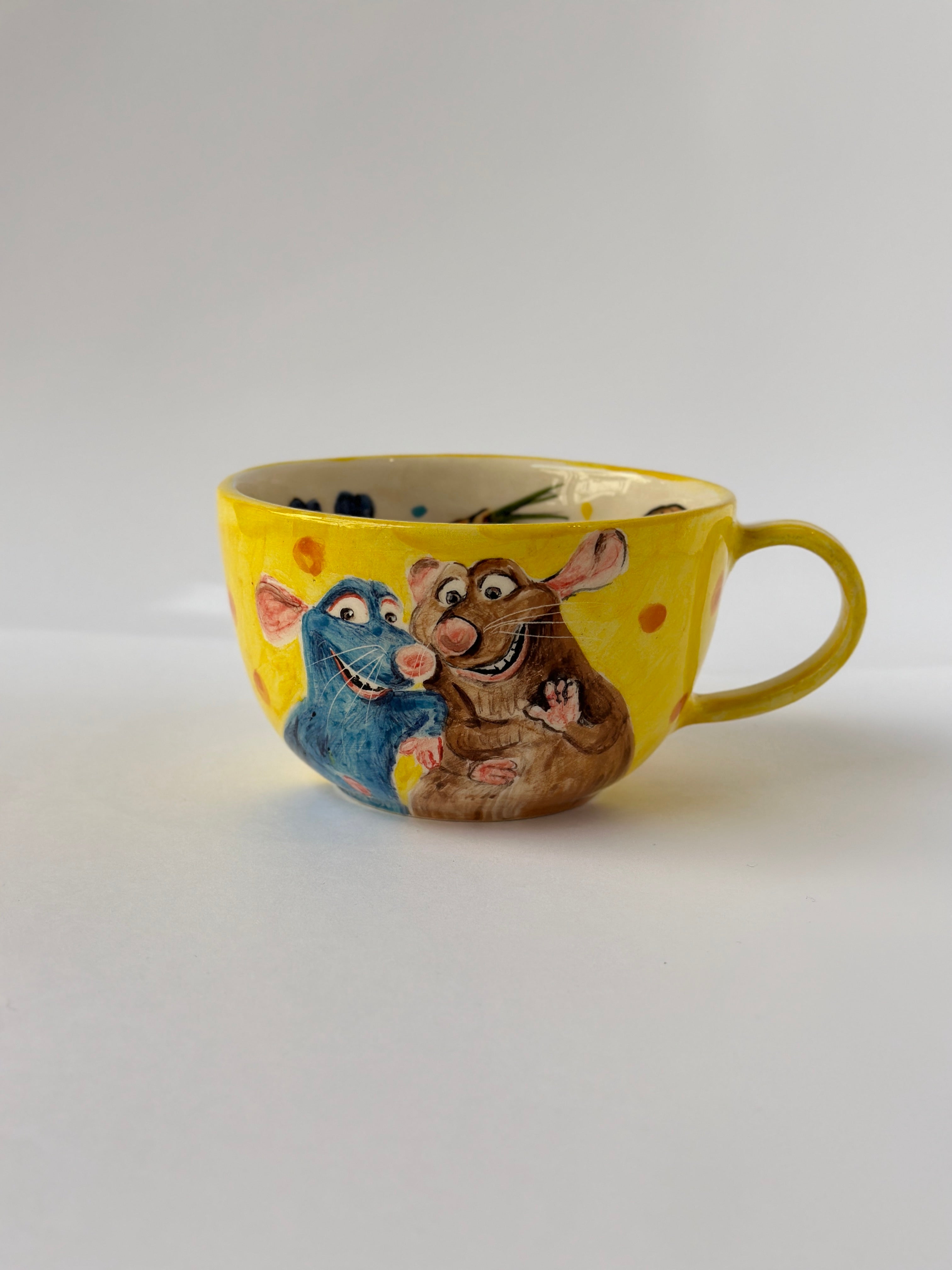 Ratatouille Remy and Emily handmade mug