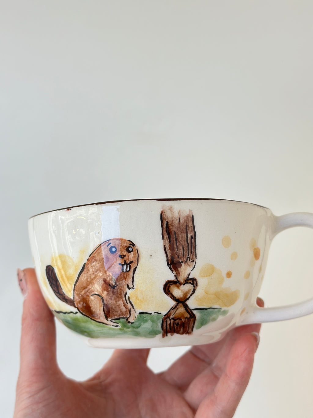Beaver handmade mug