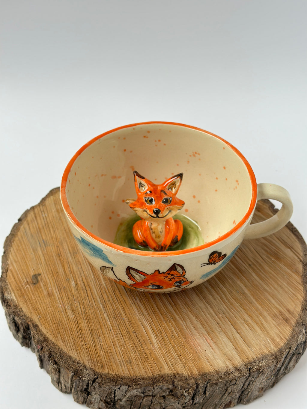 Fox handmade mug