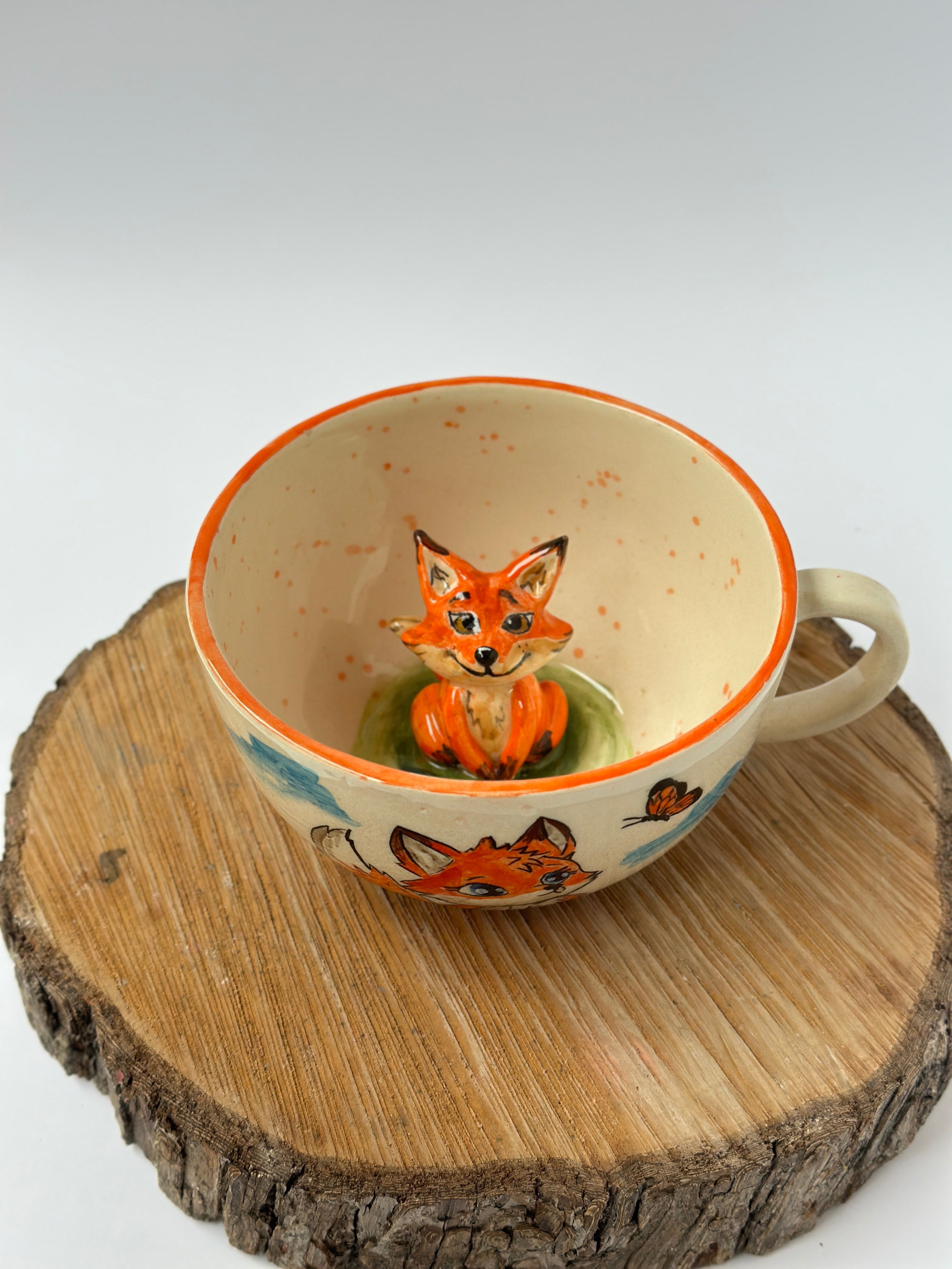 Fox handmade mug
