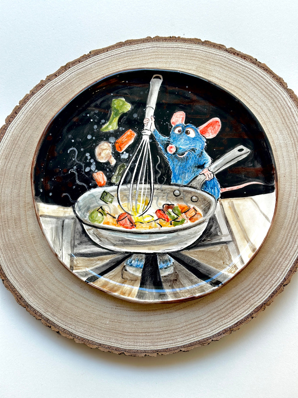 Ratatouille handmade plate (21x20)