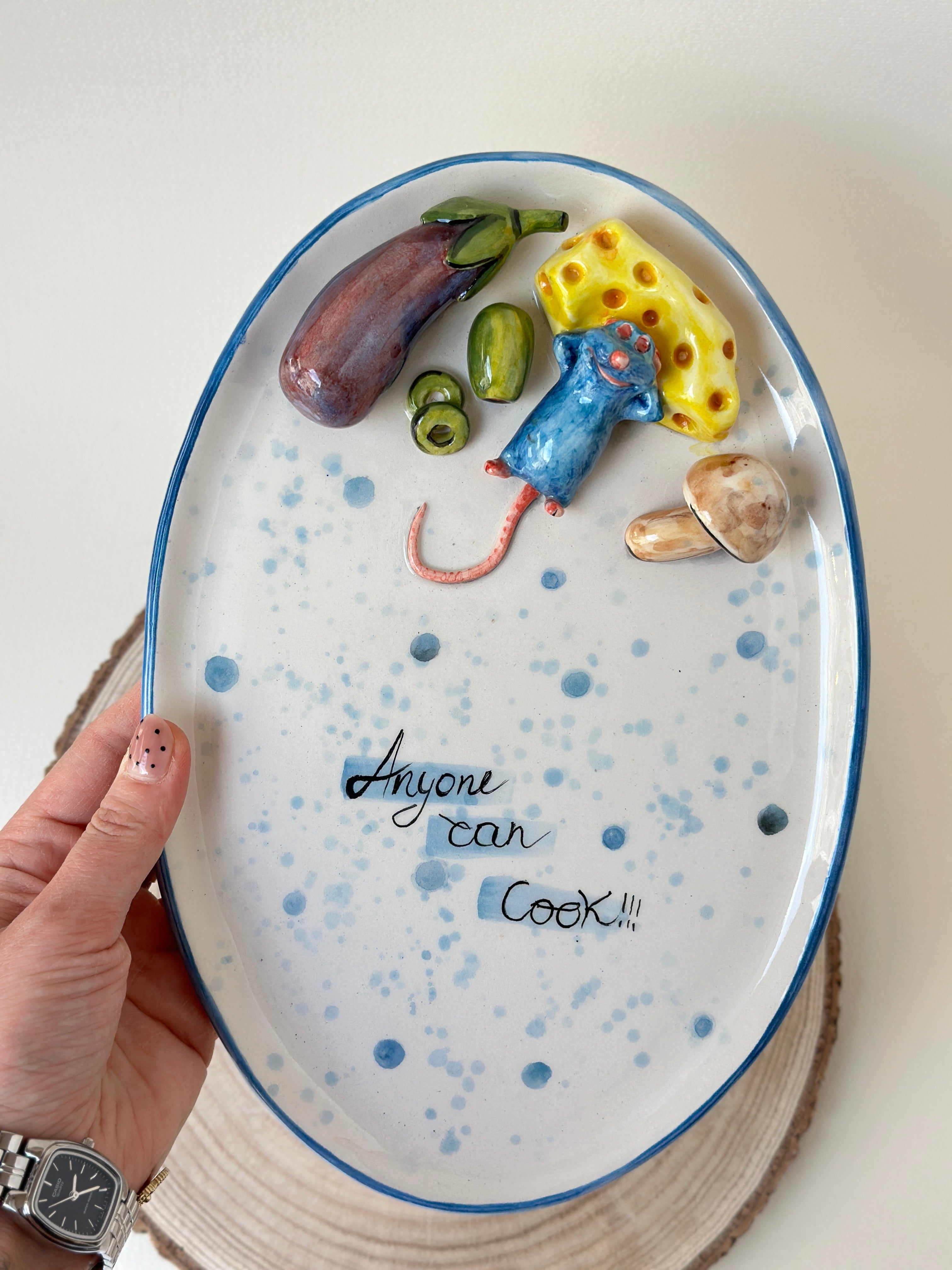 Ratatouille “Remy” handmade plate