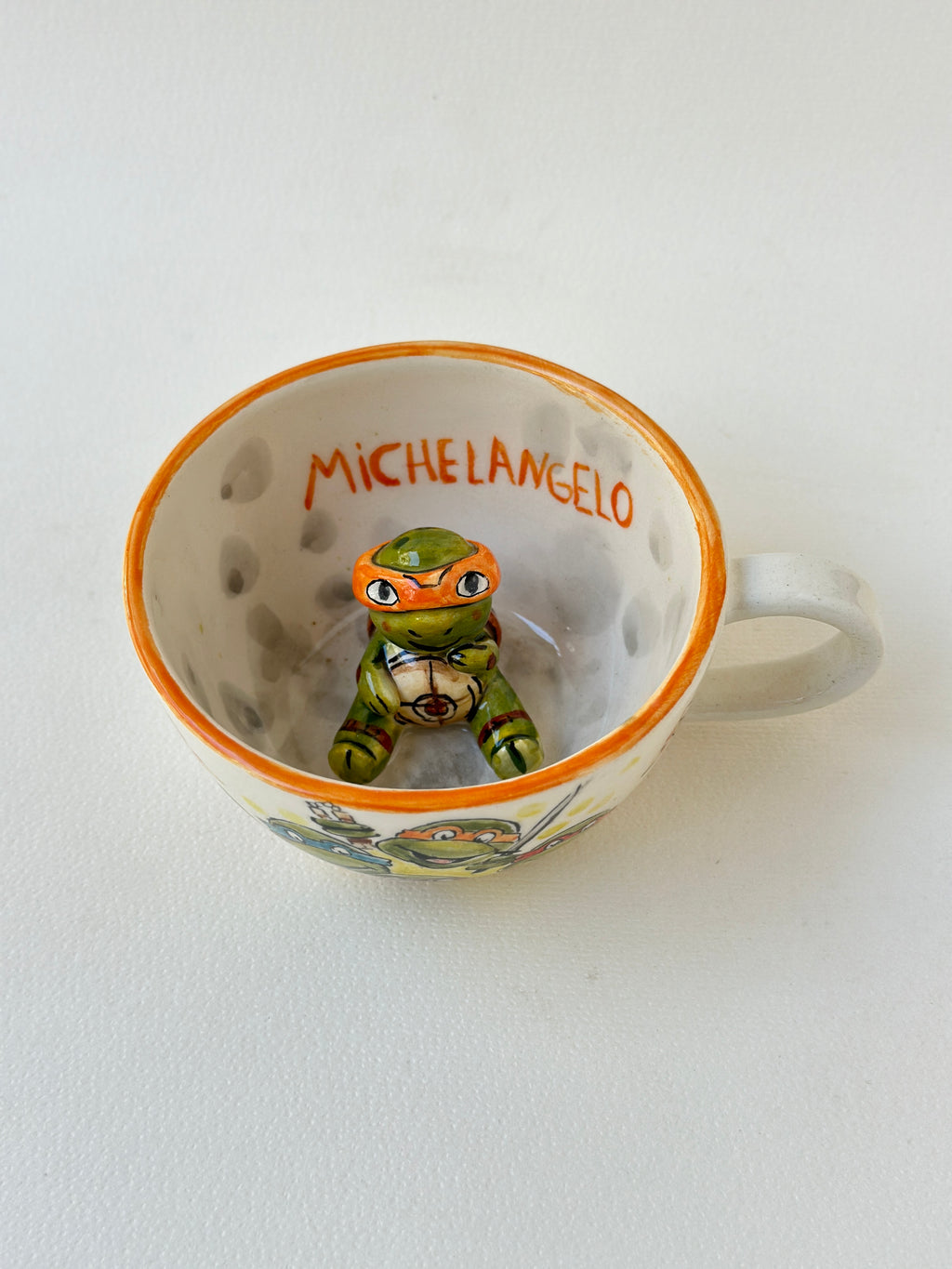 Warrior Turtle handmade mug