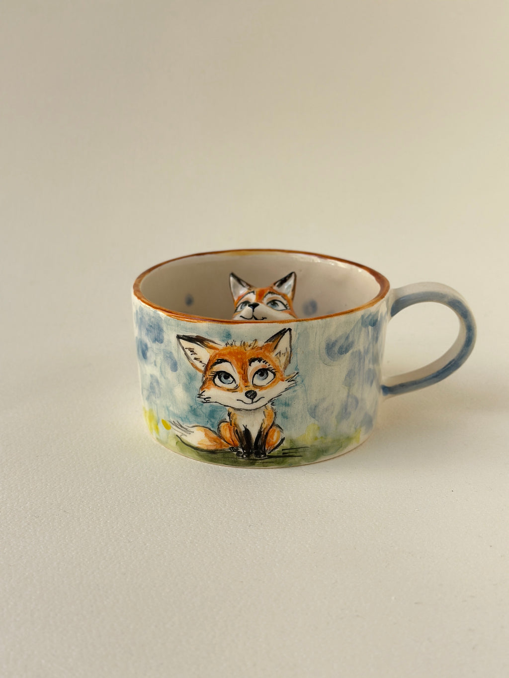 Fox handmade mug