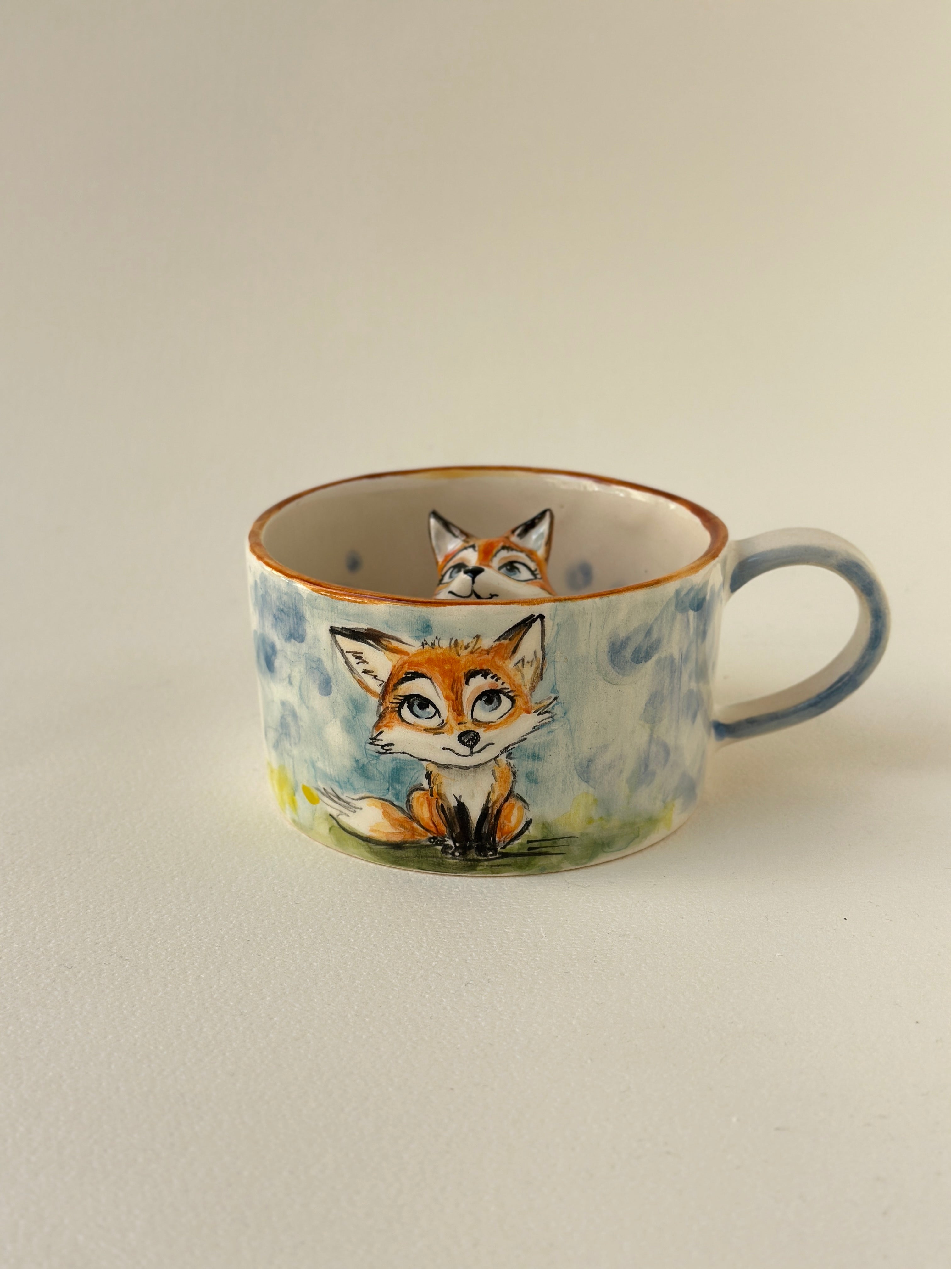 Fox handmade mug