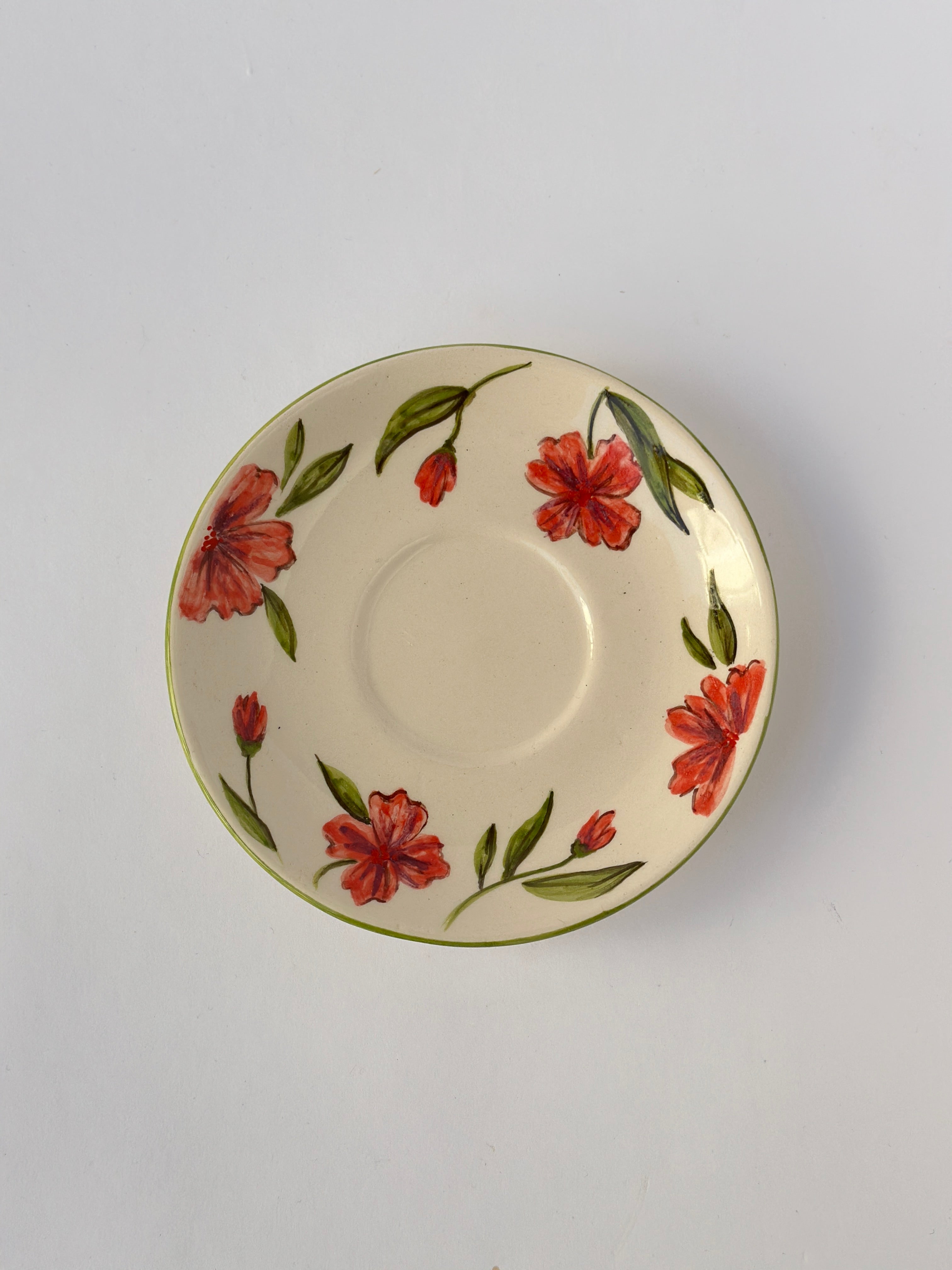 Handmade Tea set mug and plate