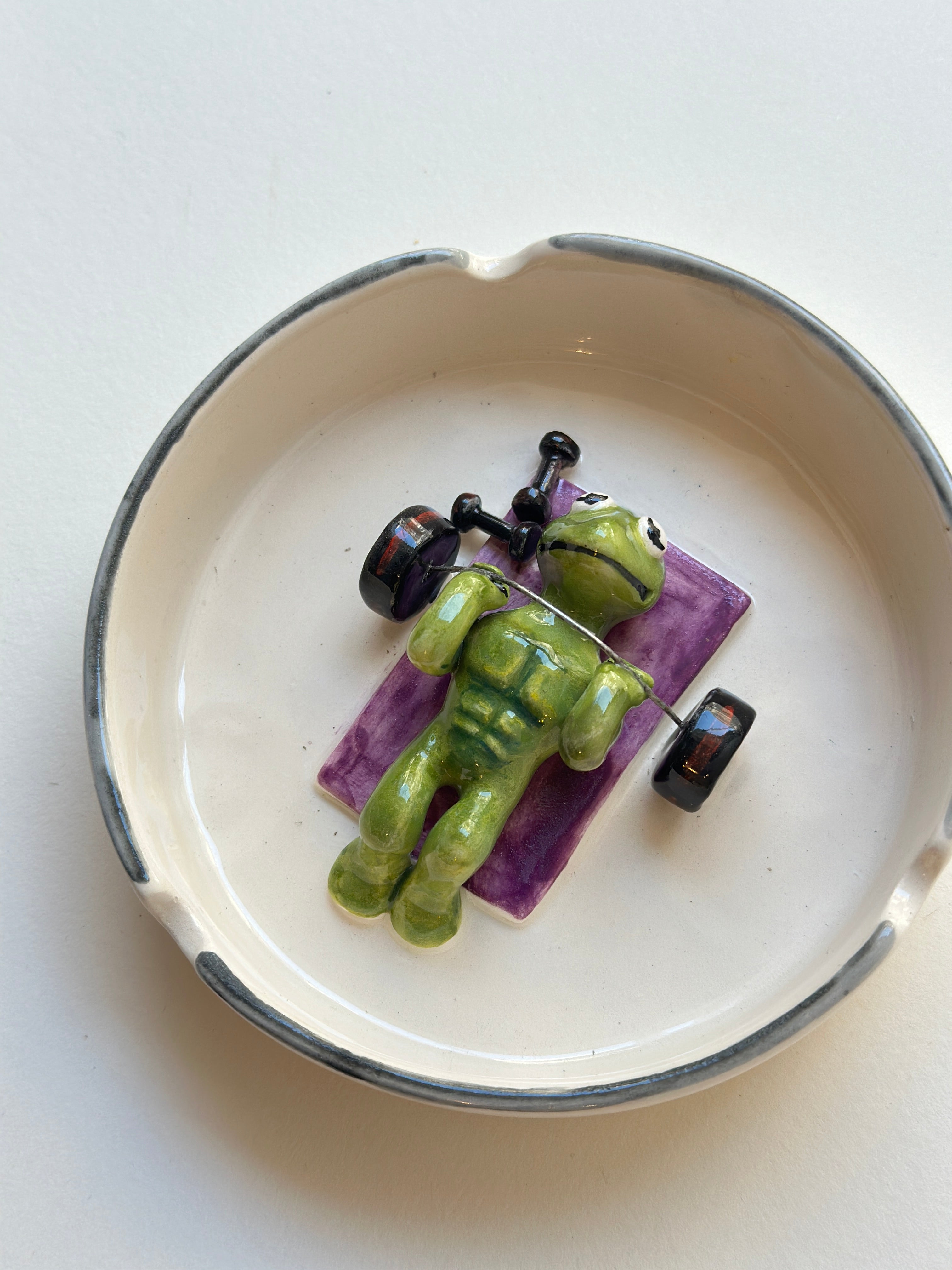 Kermit ashtray handmade