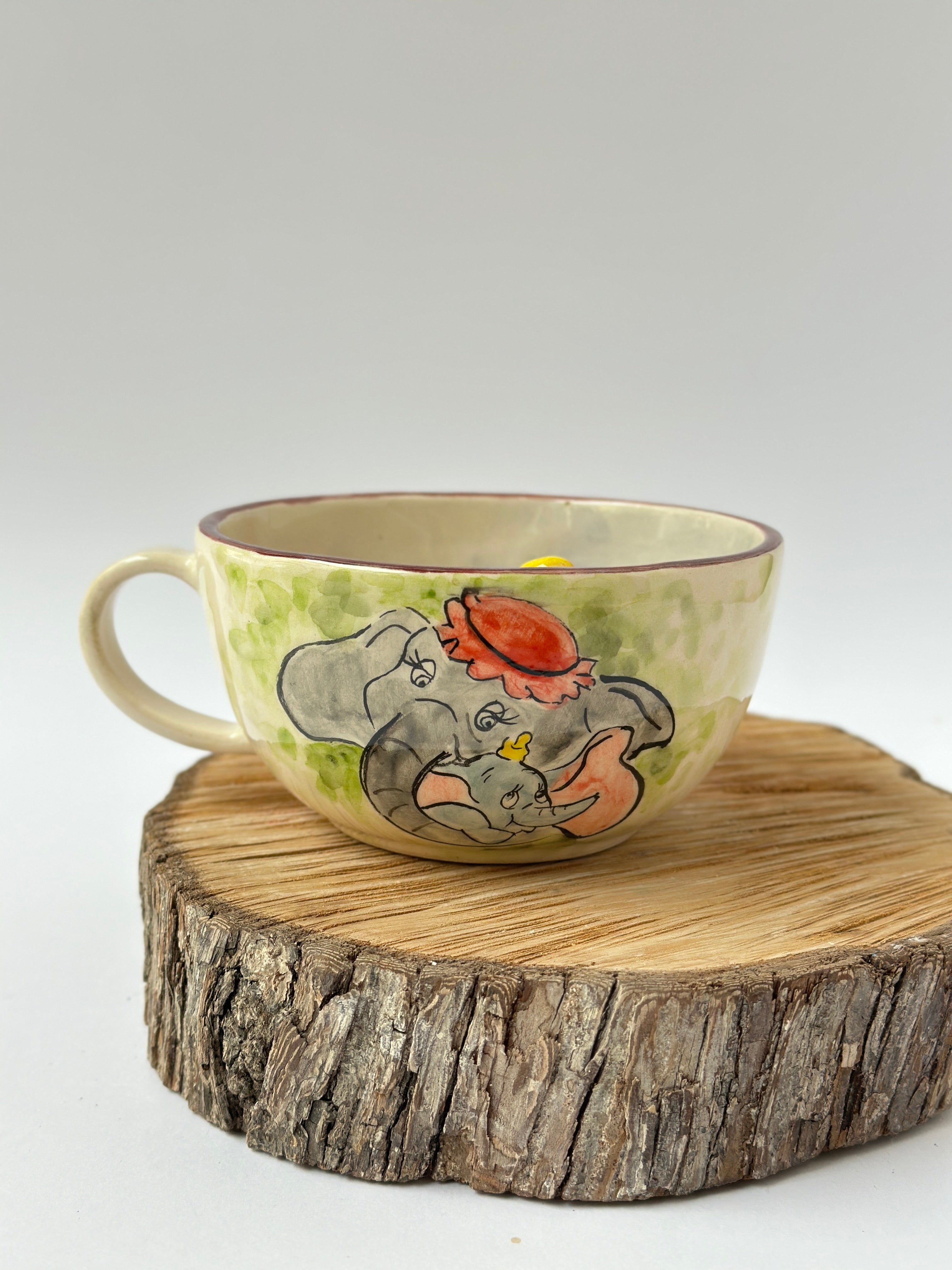 Elephant handmade mug