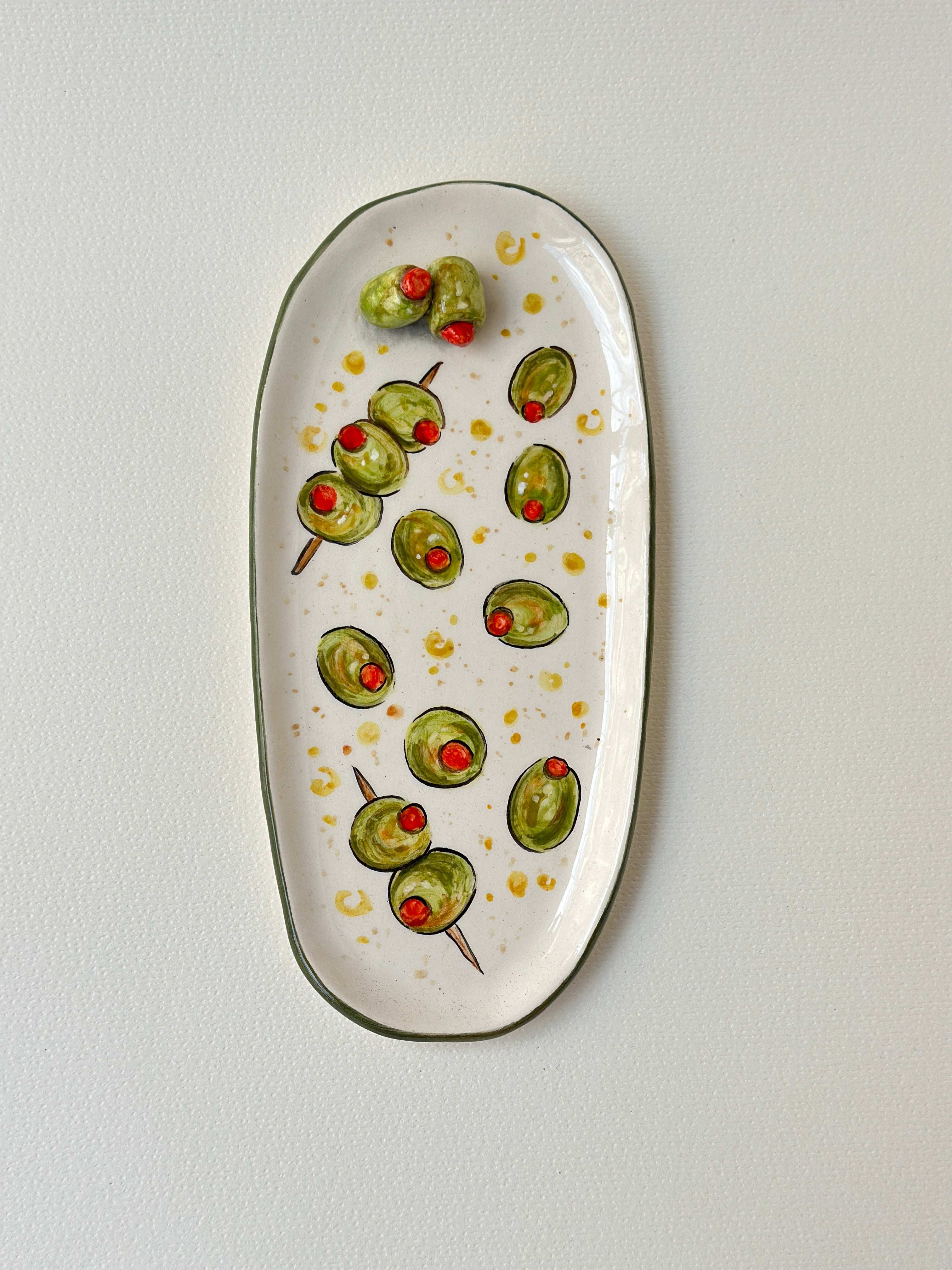 Olive handmade plate
