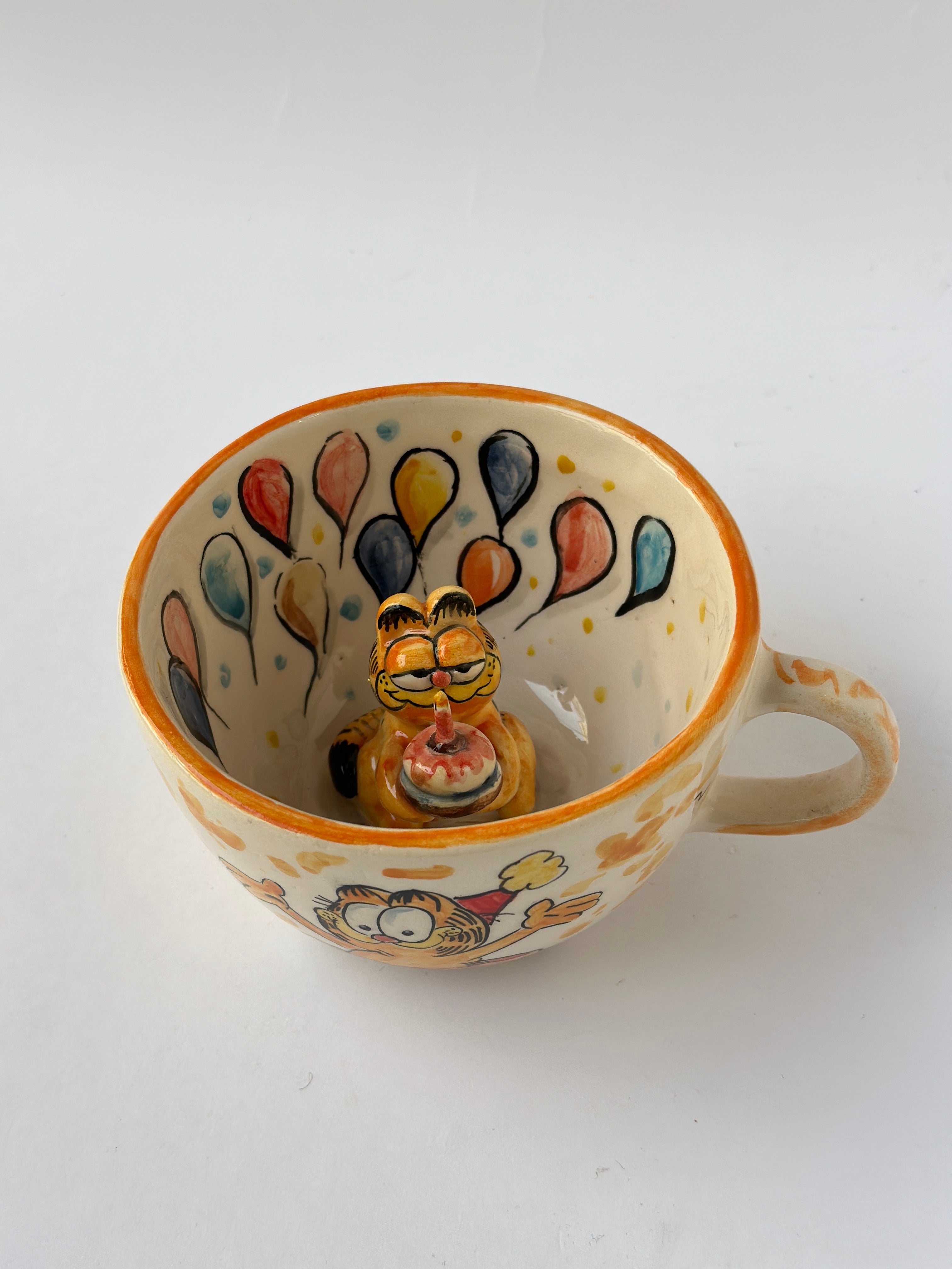 Garfield handmade mug “Happy Birthday”