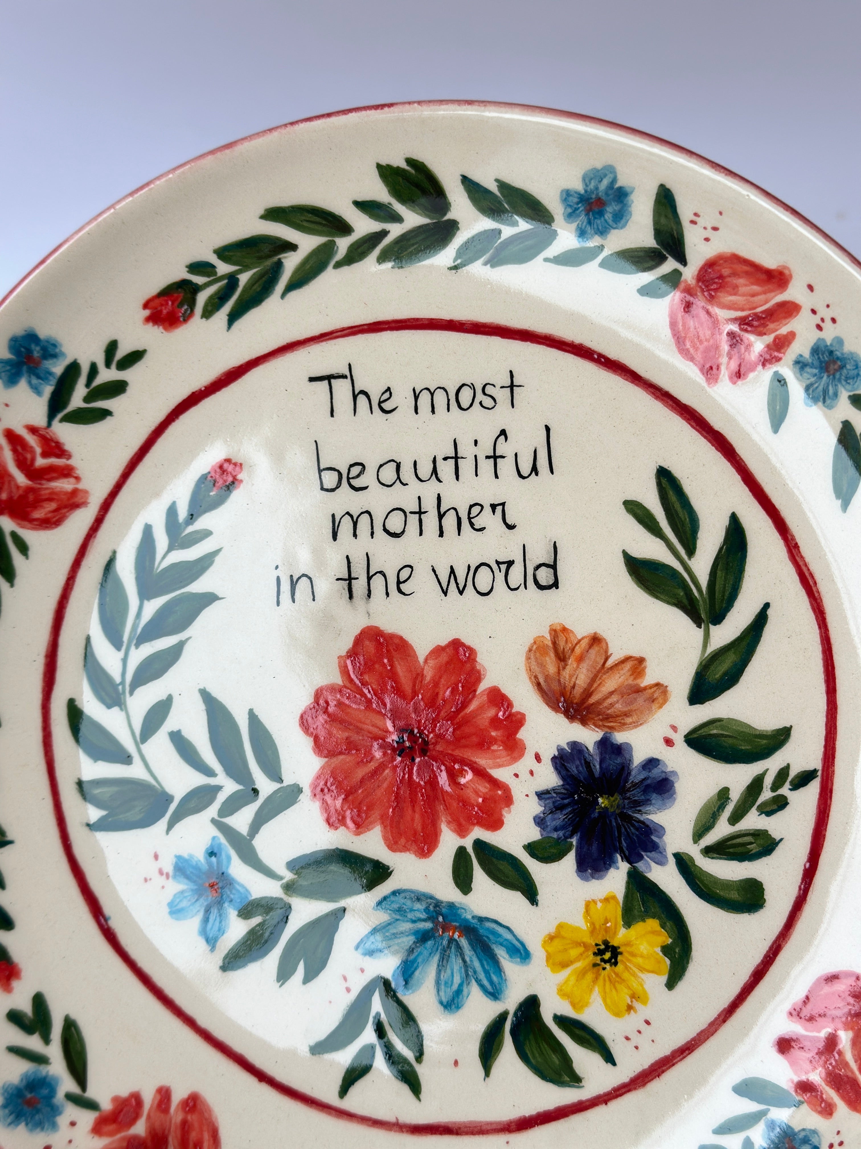Special handmade plate for mother
