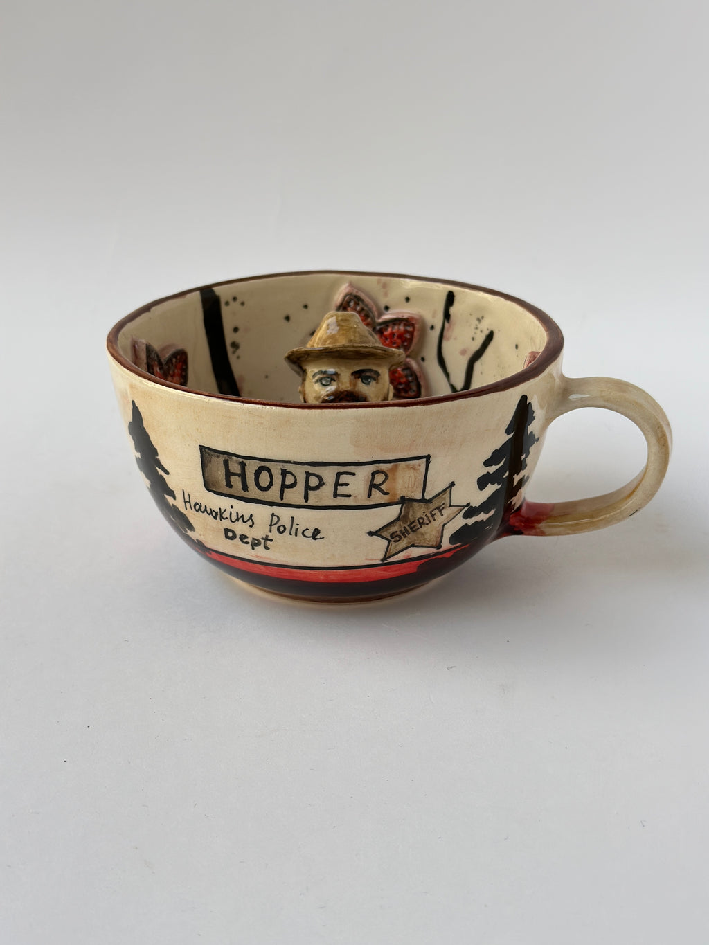 Stranger things Hopper handmade mug