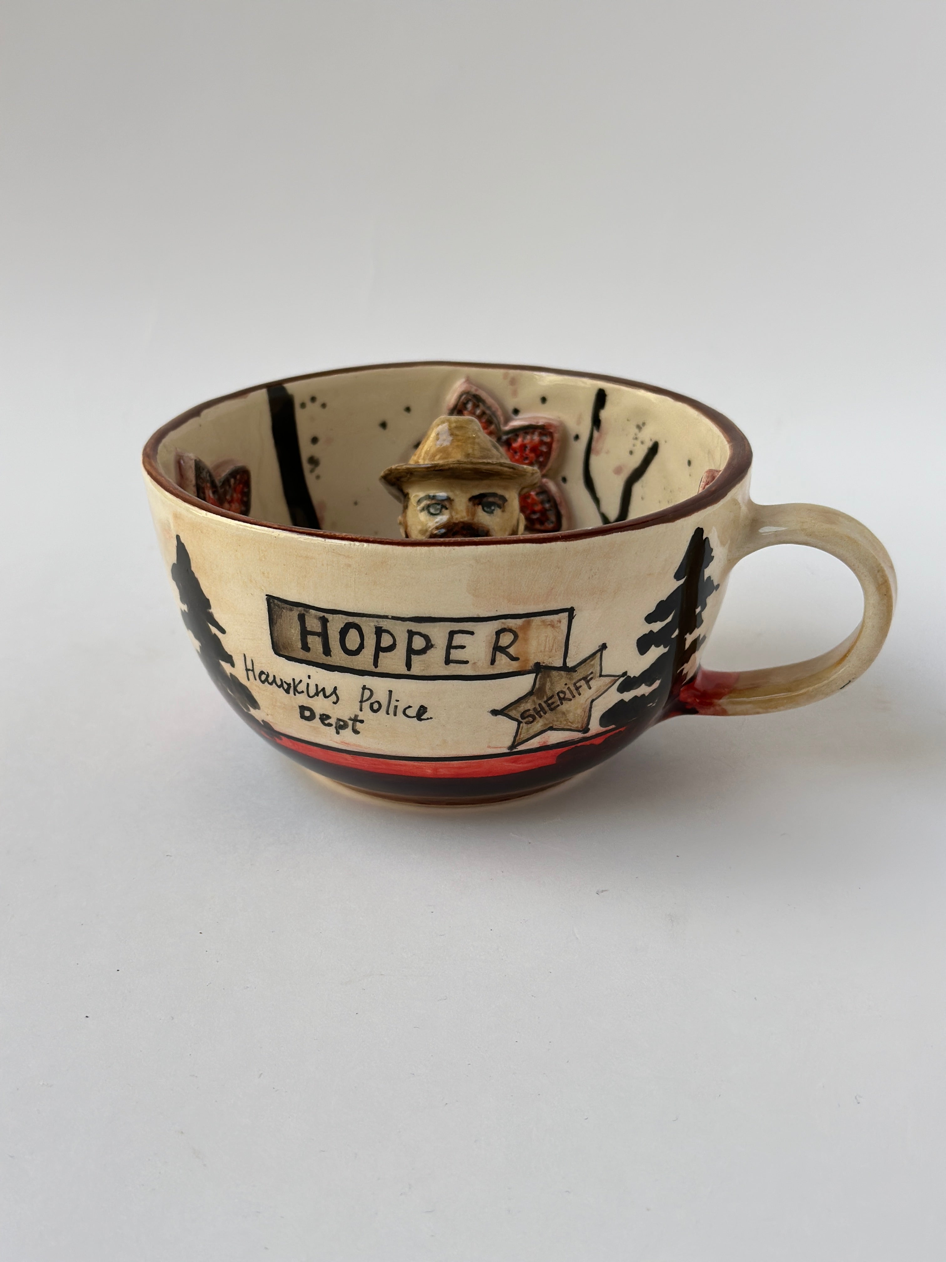 Stranger things Hopper handmade mug