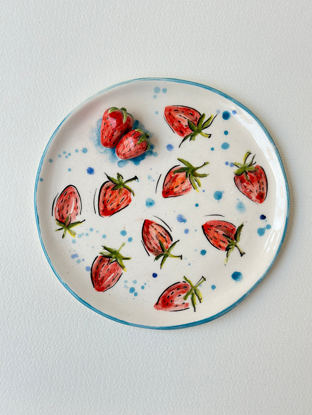 Strawberry Handmade plate