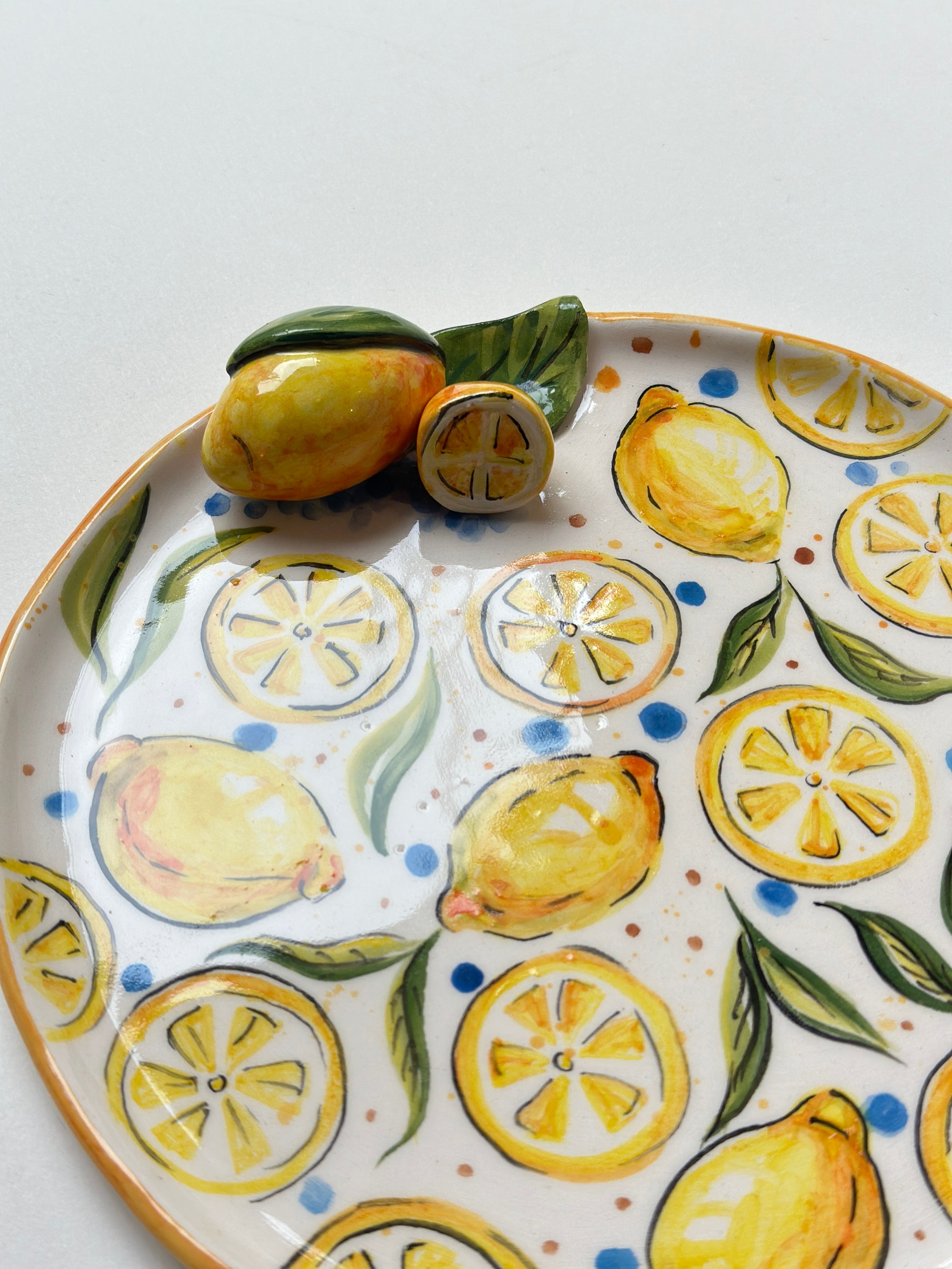 Lemon handmade plate