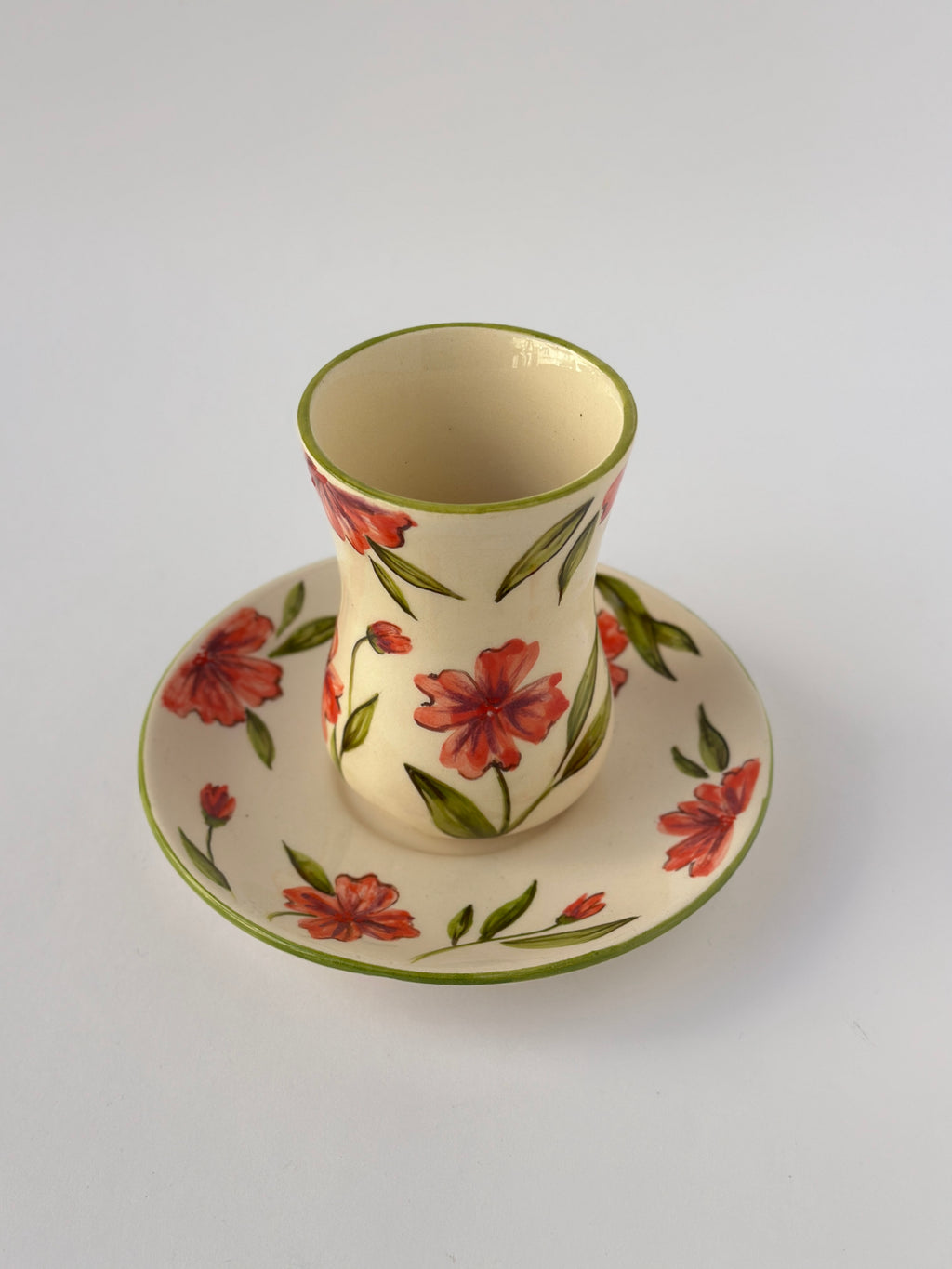 Handmade Tea set mug and plate