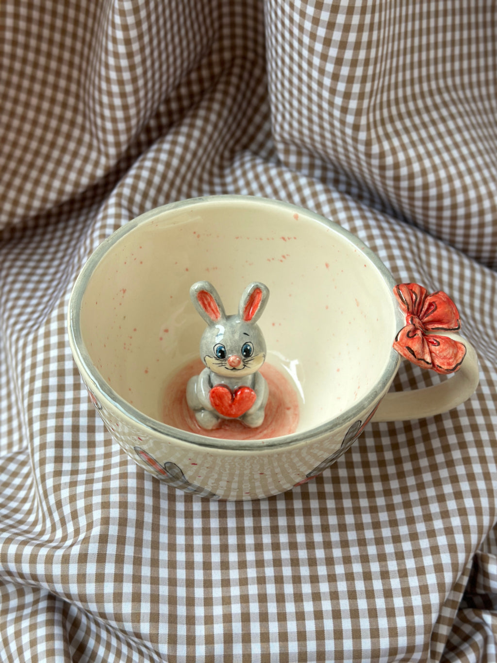 Rabbit handmade mug