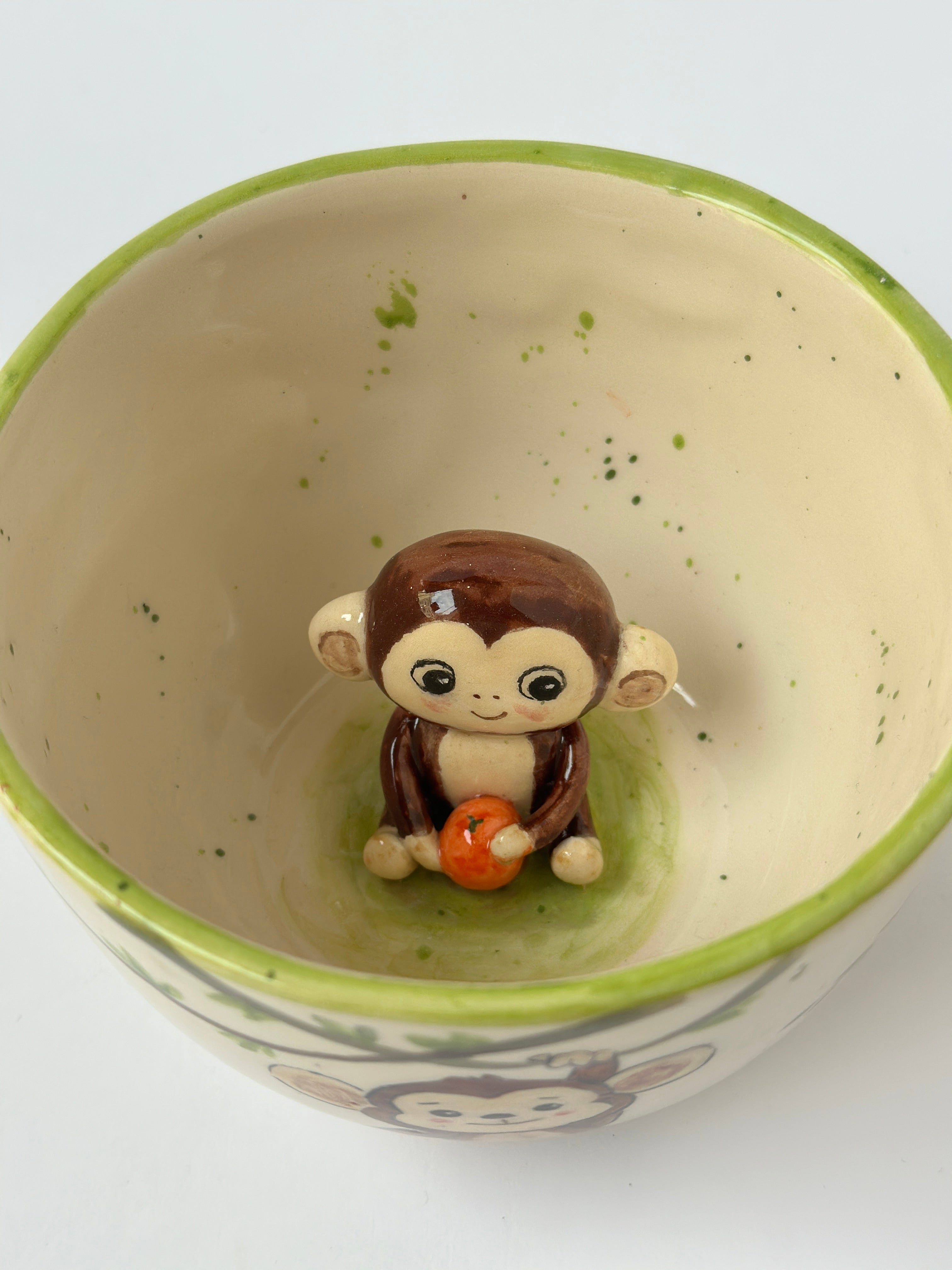 Monkey handmade mug