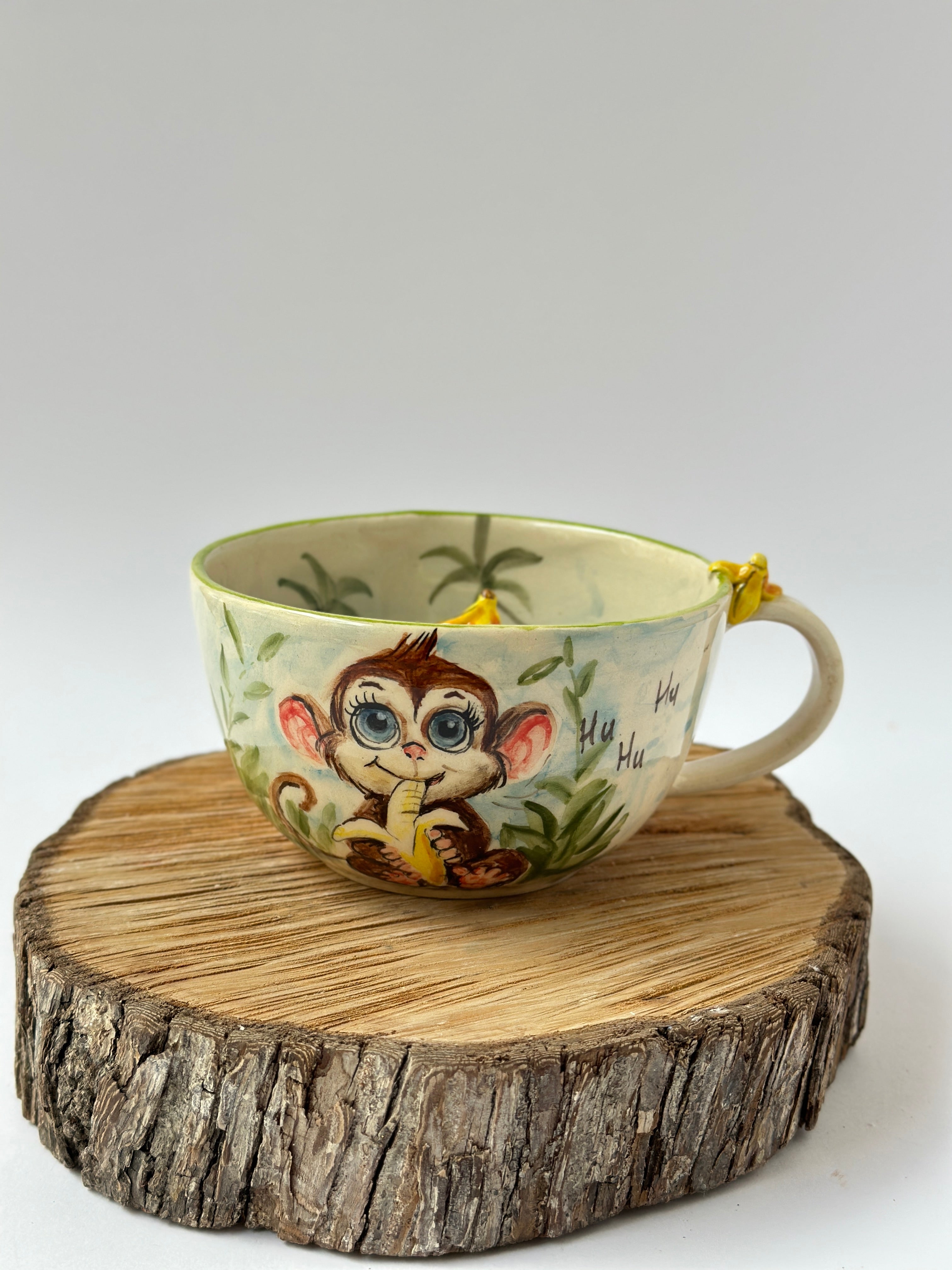 Monkey handmade mug