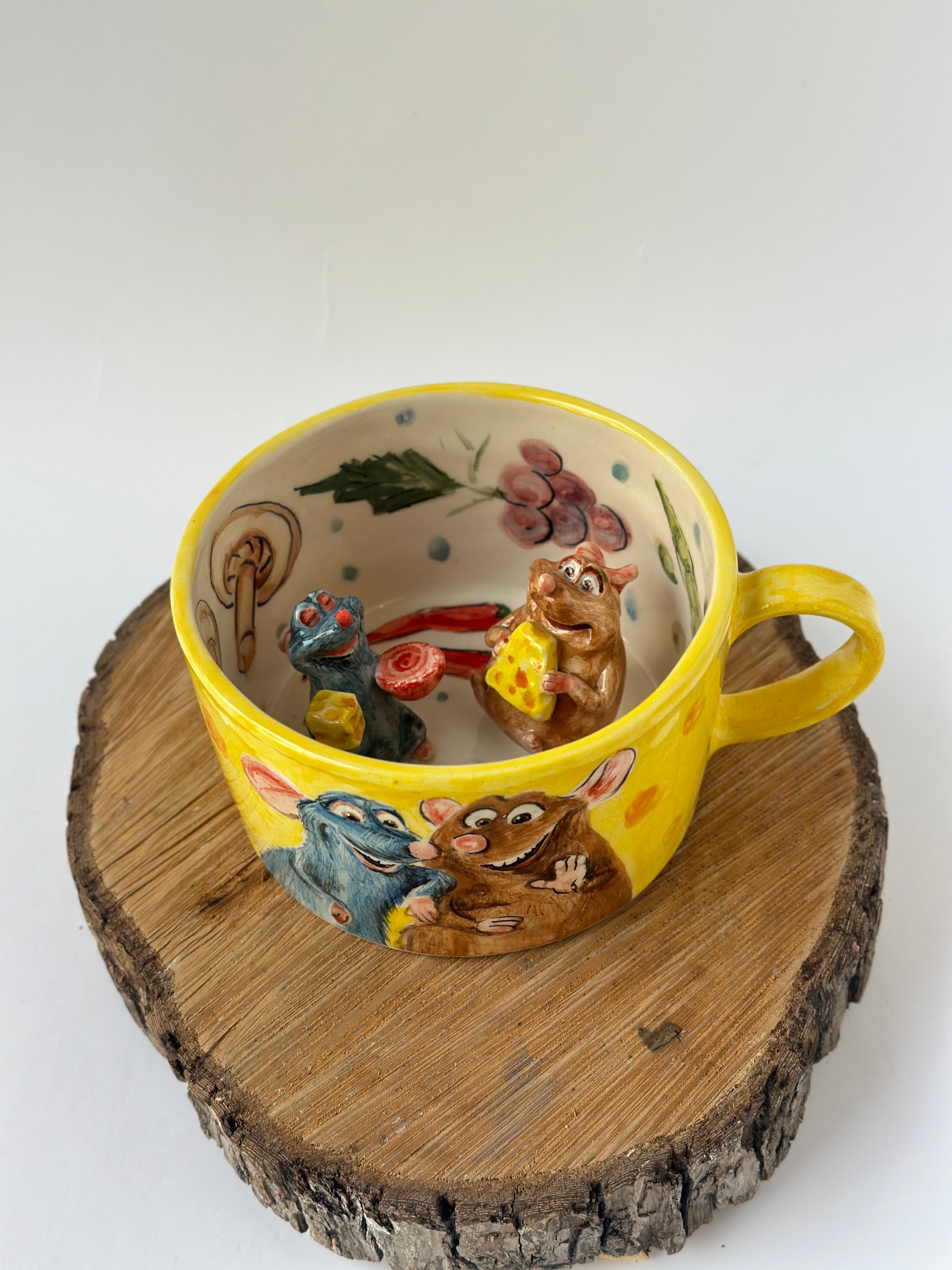 Ratatouille Emili and Remy handmade mug