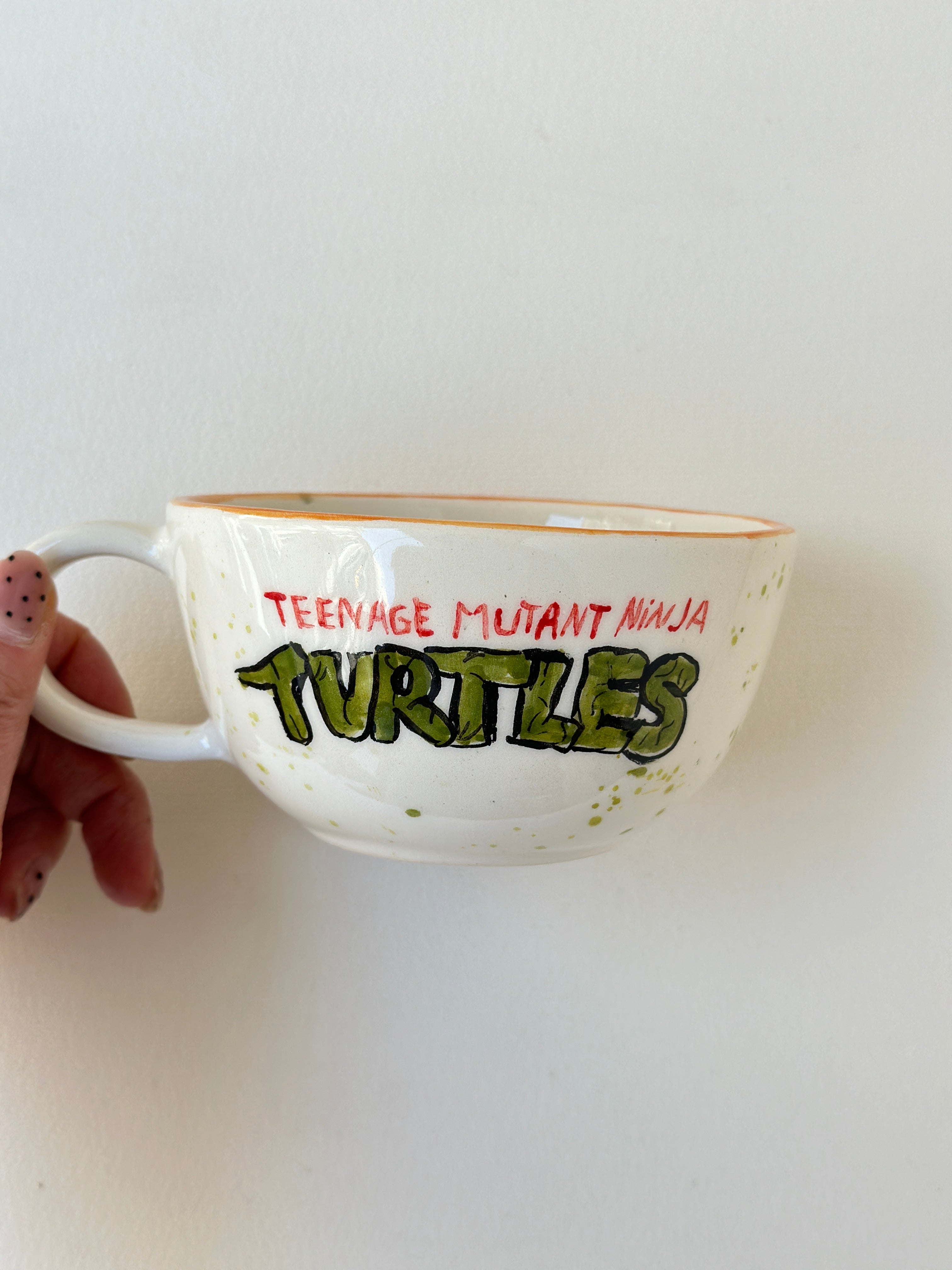 Warrior Turtle handmade mug