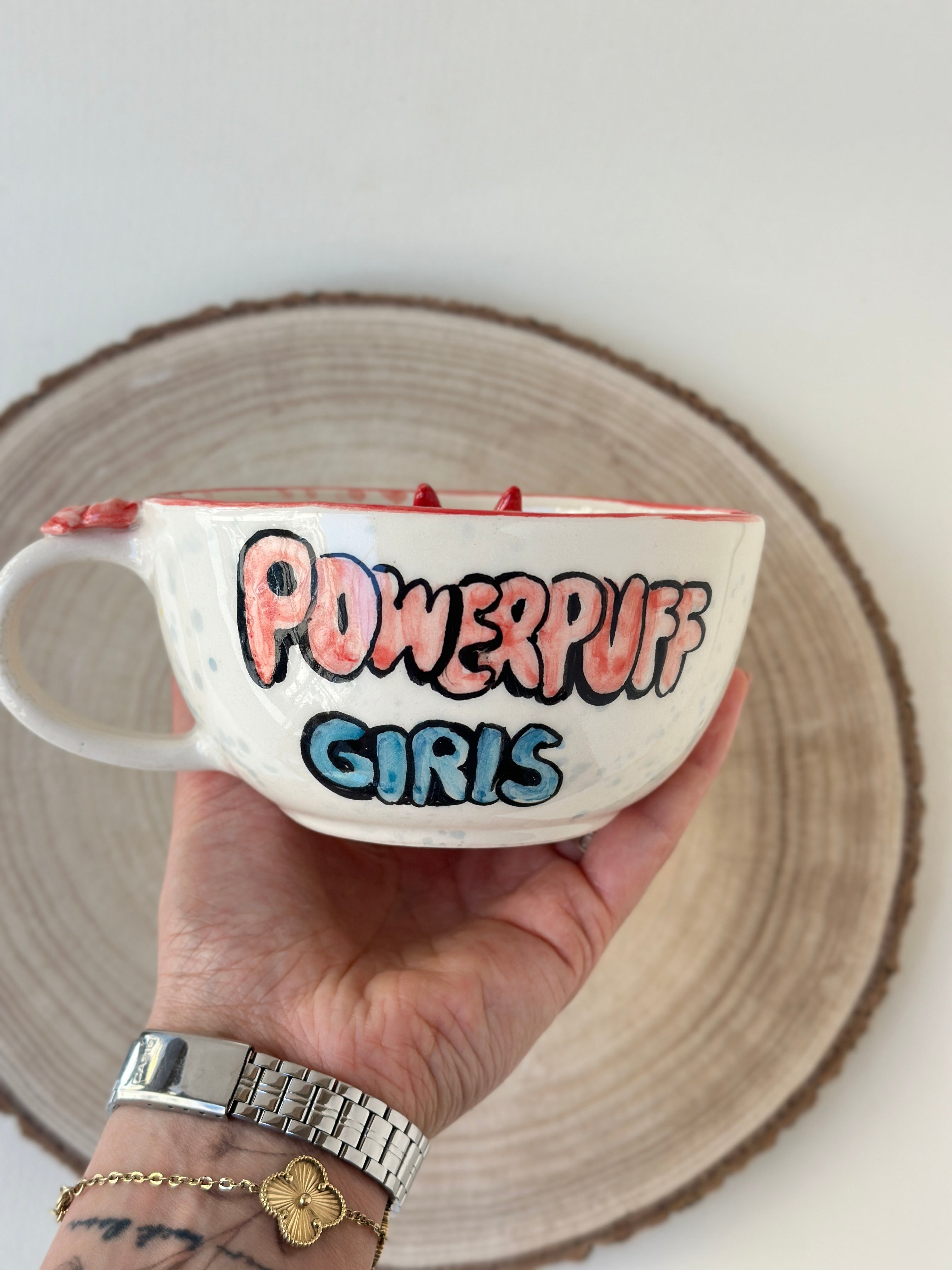 The powerpuff girls handmade mug