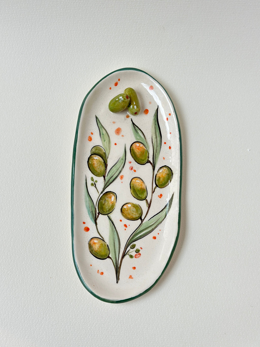 Olive handmade plate