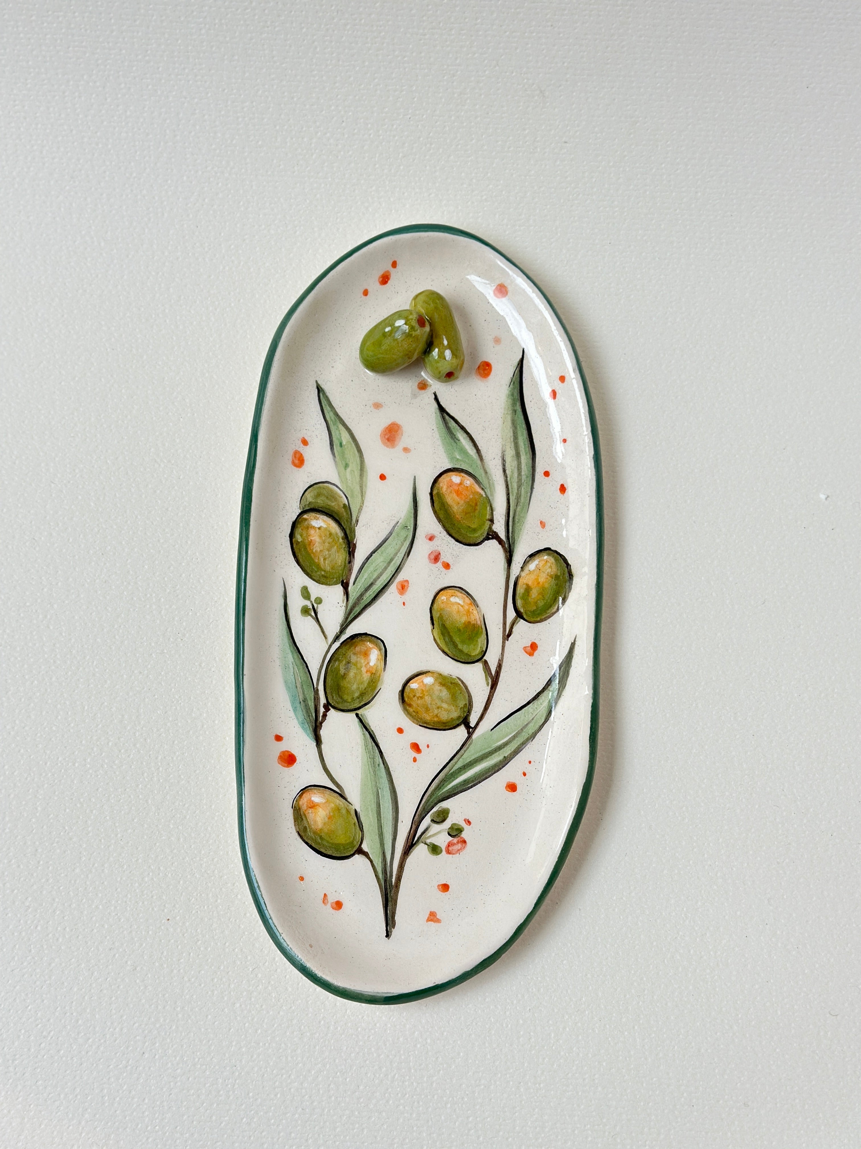 Olive handmade plate