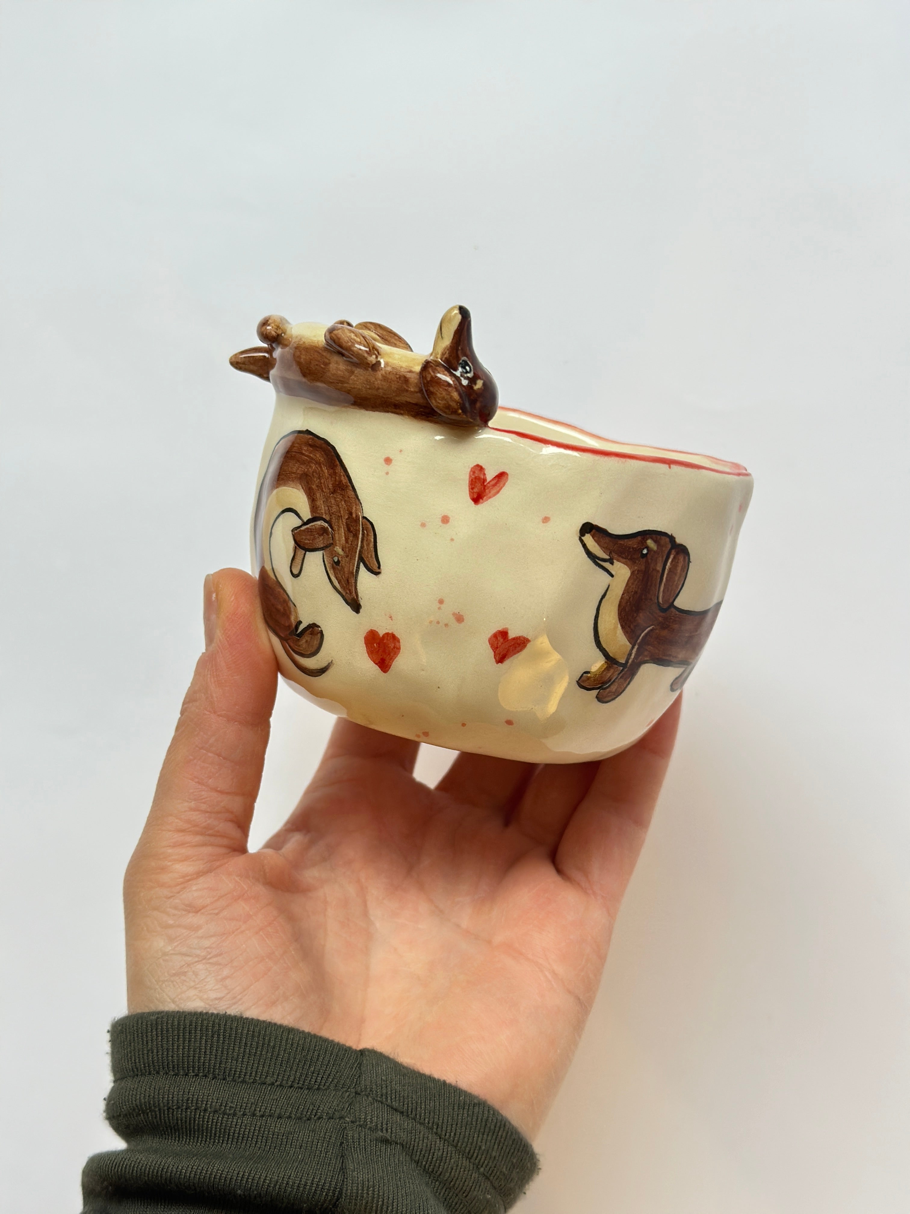 Dachshund handmade cup