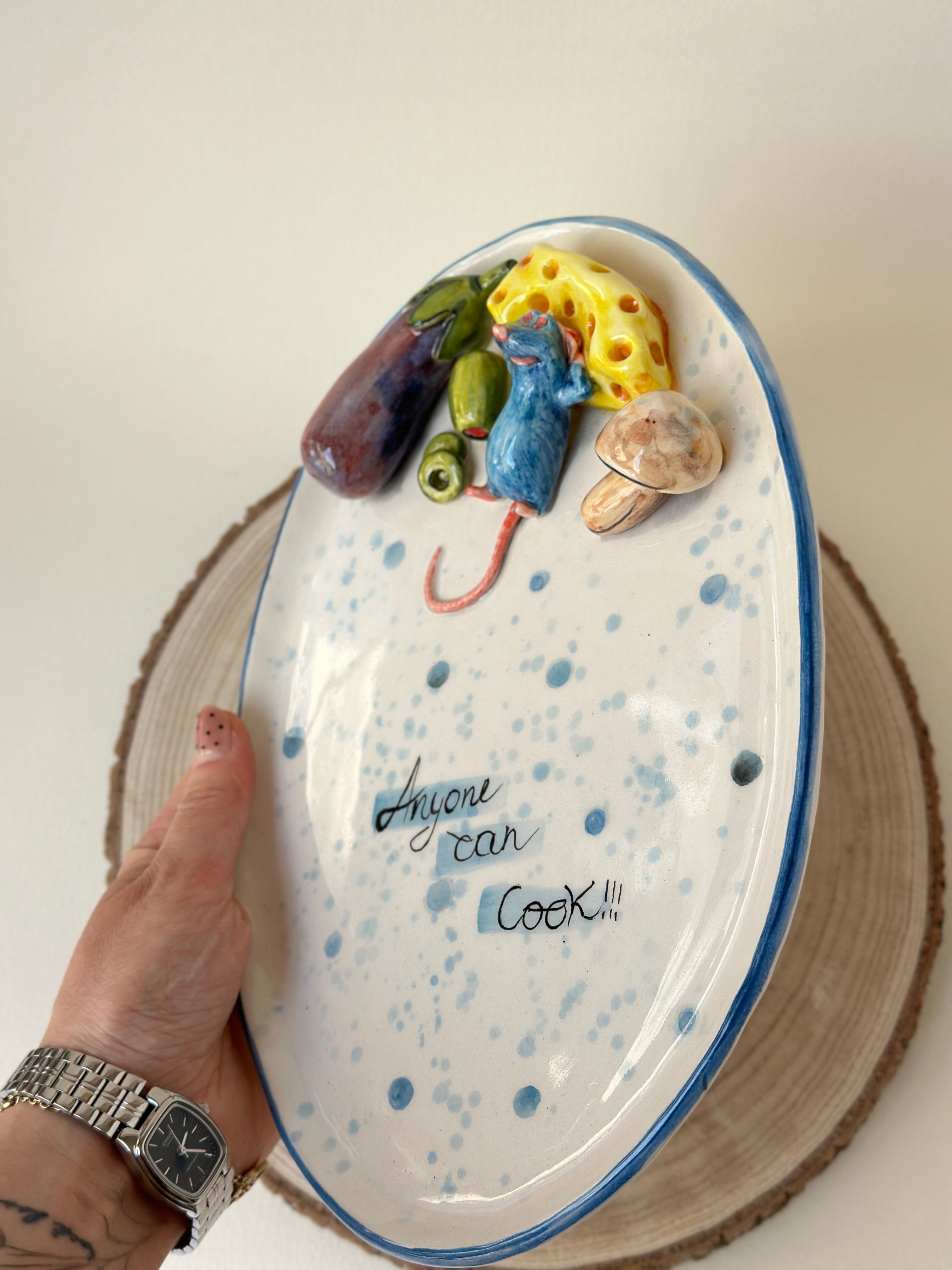 Ratatouille “Remy” handmade plate